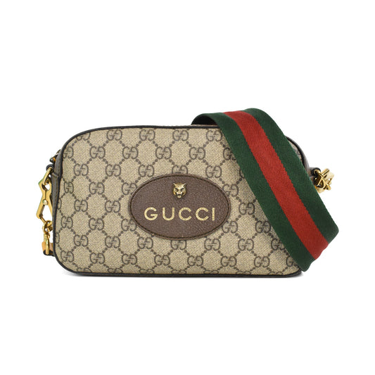 Gucci Monogram Leather Canvas Crossbody