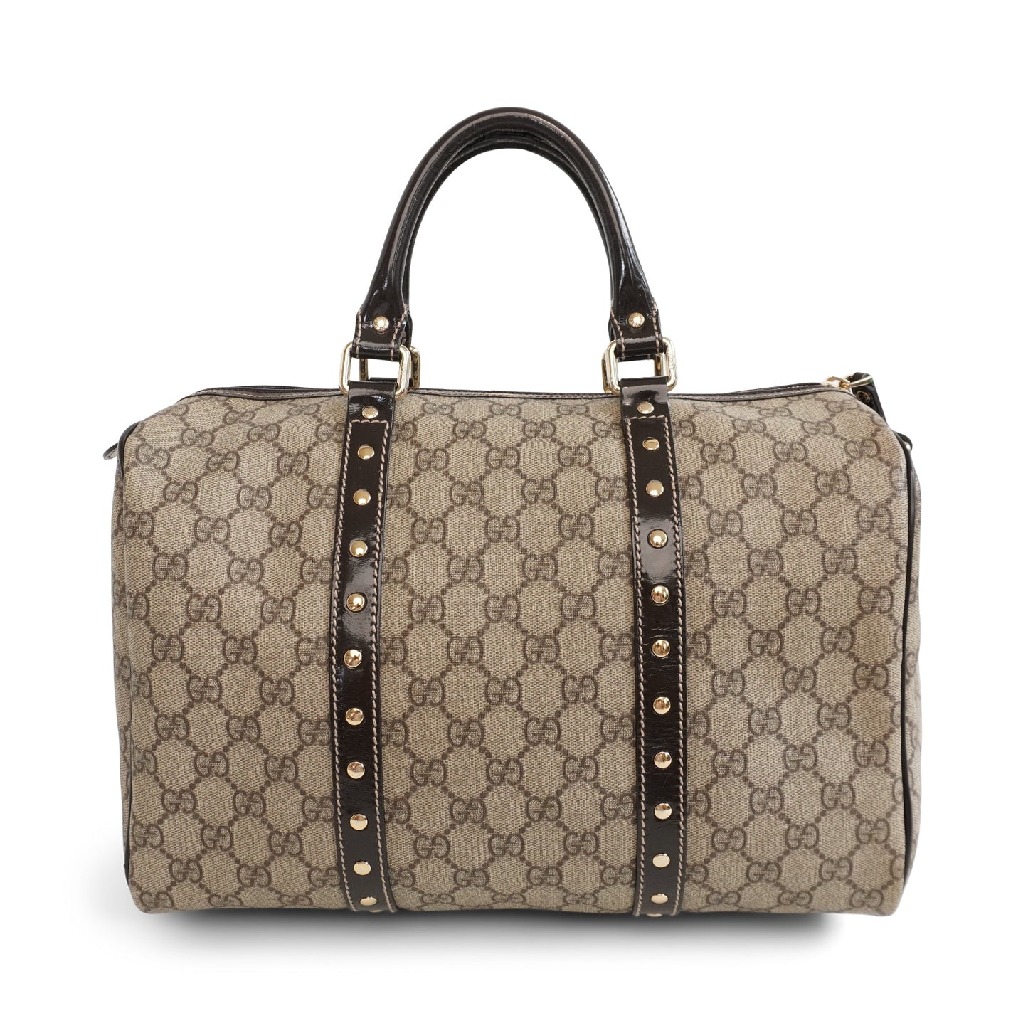 Gucci Monogram Leather Canvas Handbag