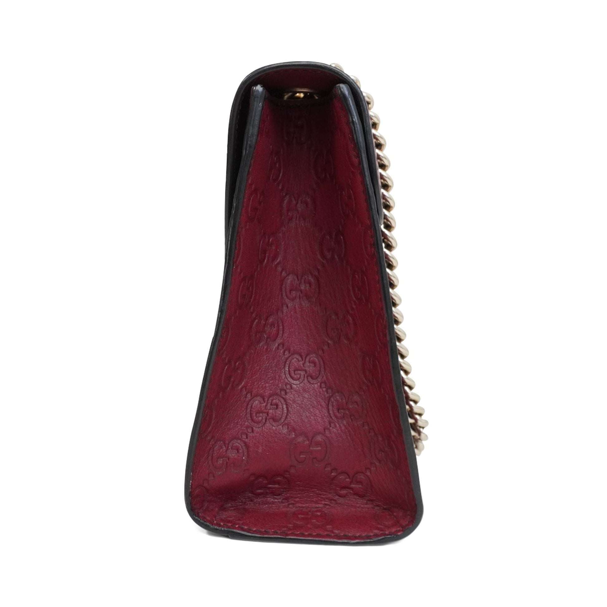 Gucci Monogram Chain Leather Shoulder Bag