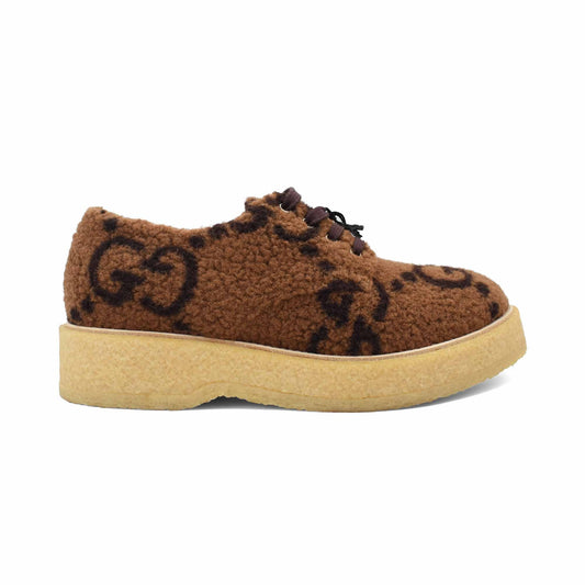 Gucci 'Jumbo GG' Derby Shoes - Men's 8