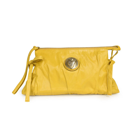 Gucci Leather Canvas Clutch