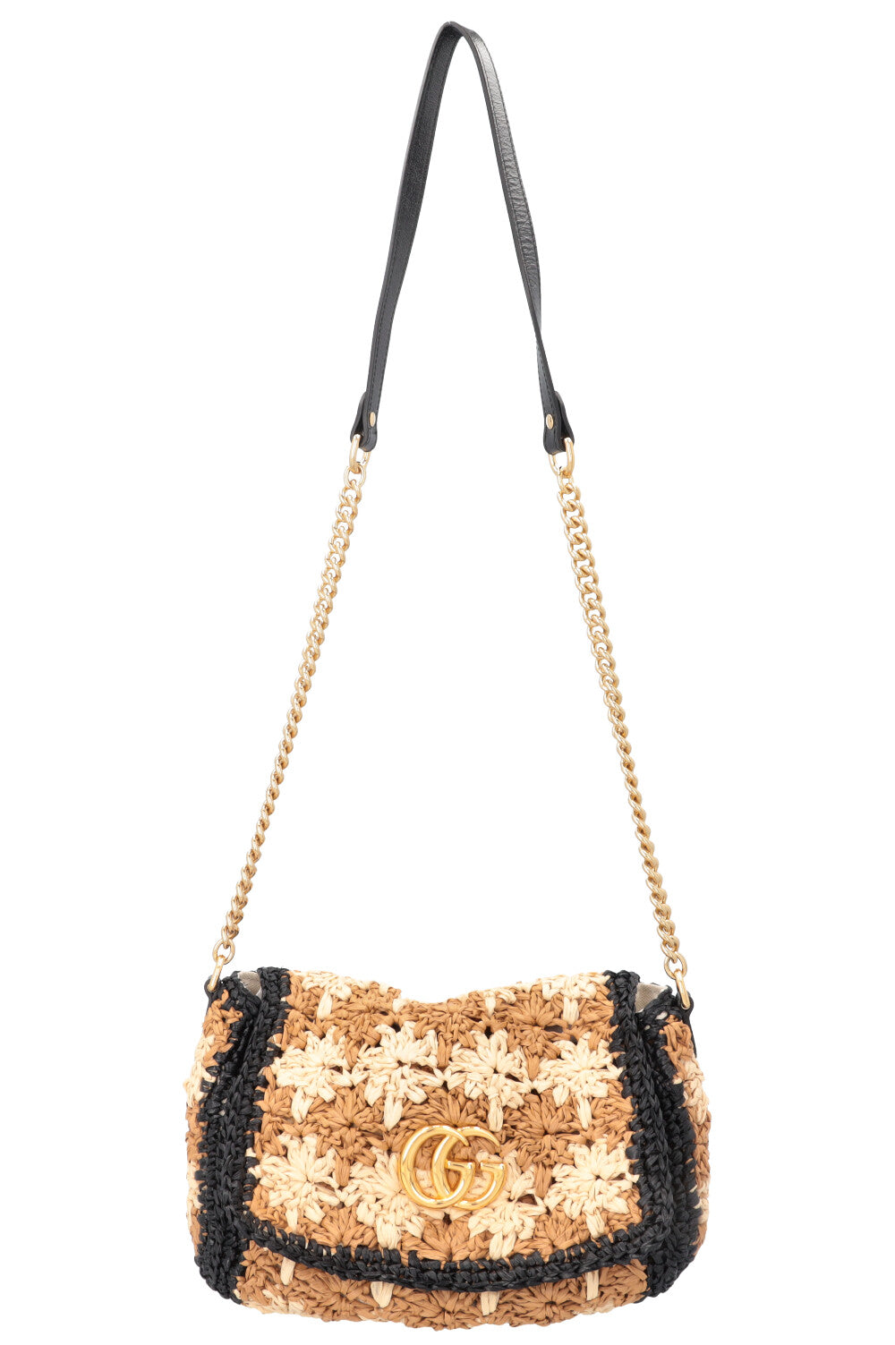 GUCCI Marmont Bag Raffia Beige