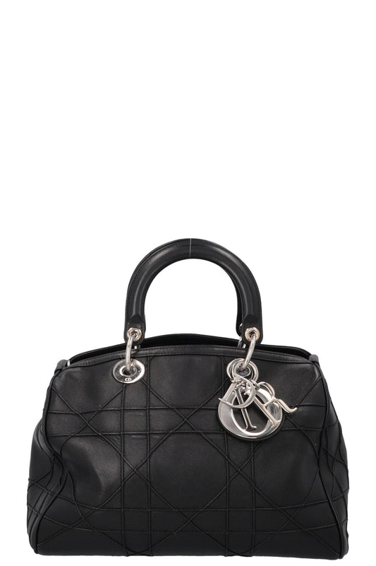 CHRISTIAN DIOR Granville Cannage Bowling Lady Dior Black
