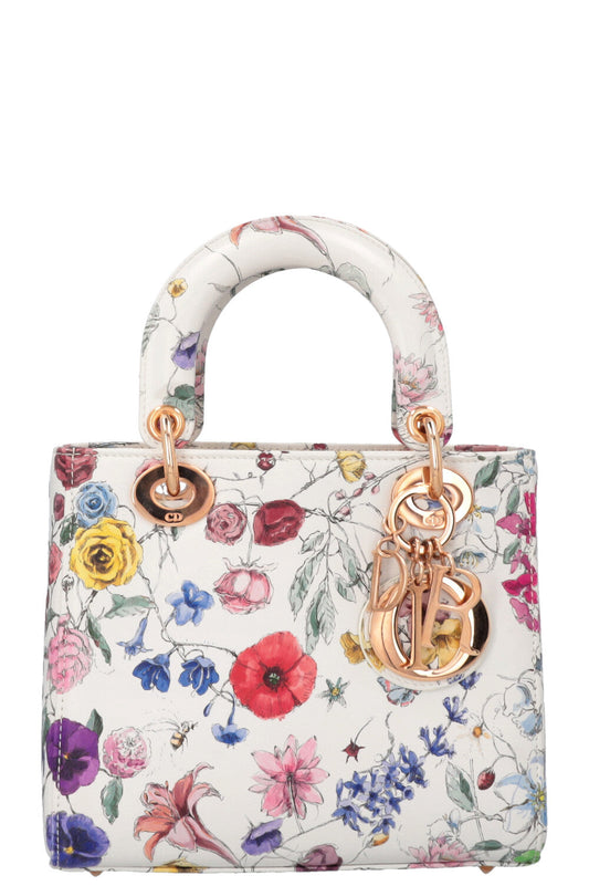 CHRISTIAN DIOR Florilegio Small Lady Dior White