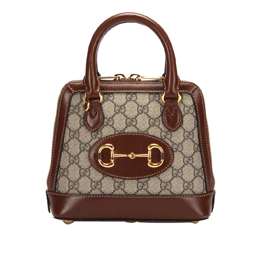 Gucci Leather Canvas Shoulder Bag