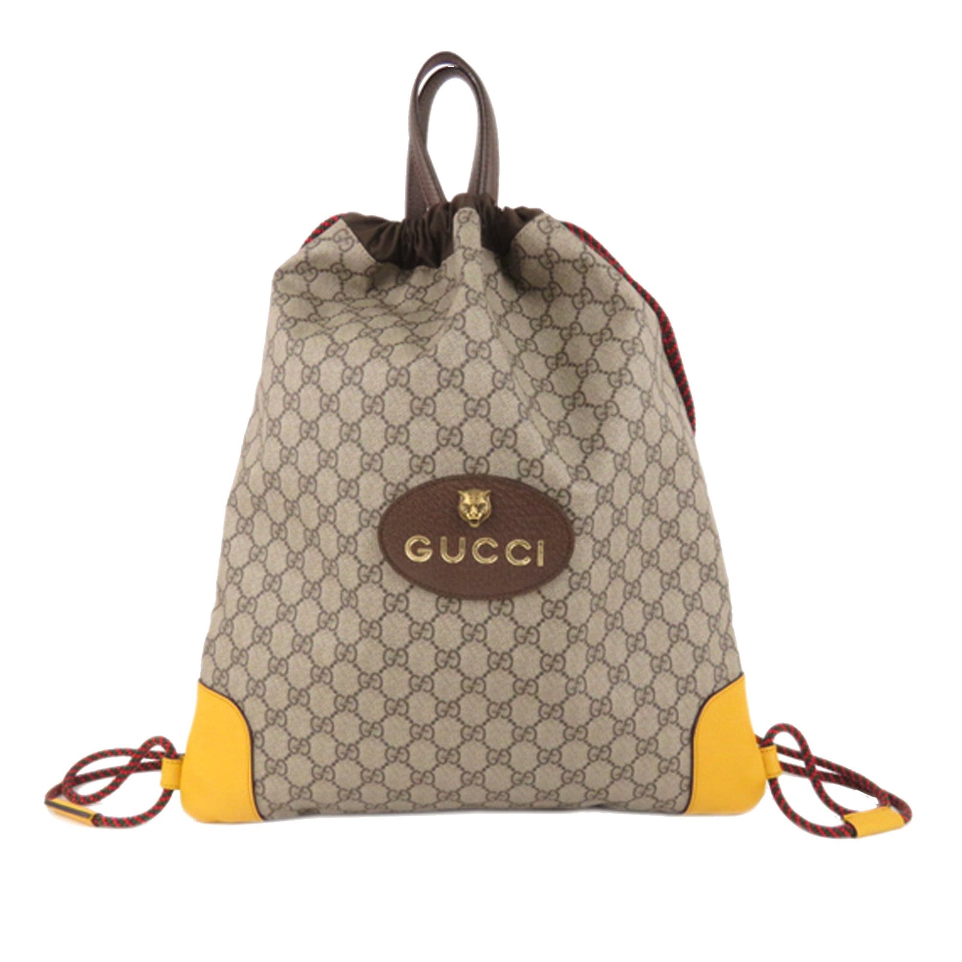 Gucci Nylon Leather Canvas Shoulder Bag