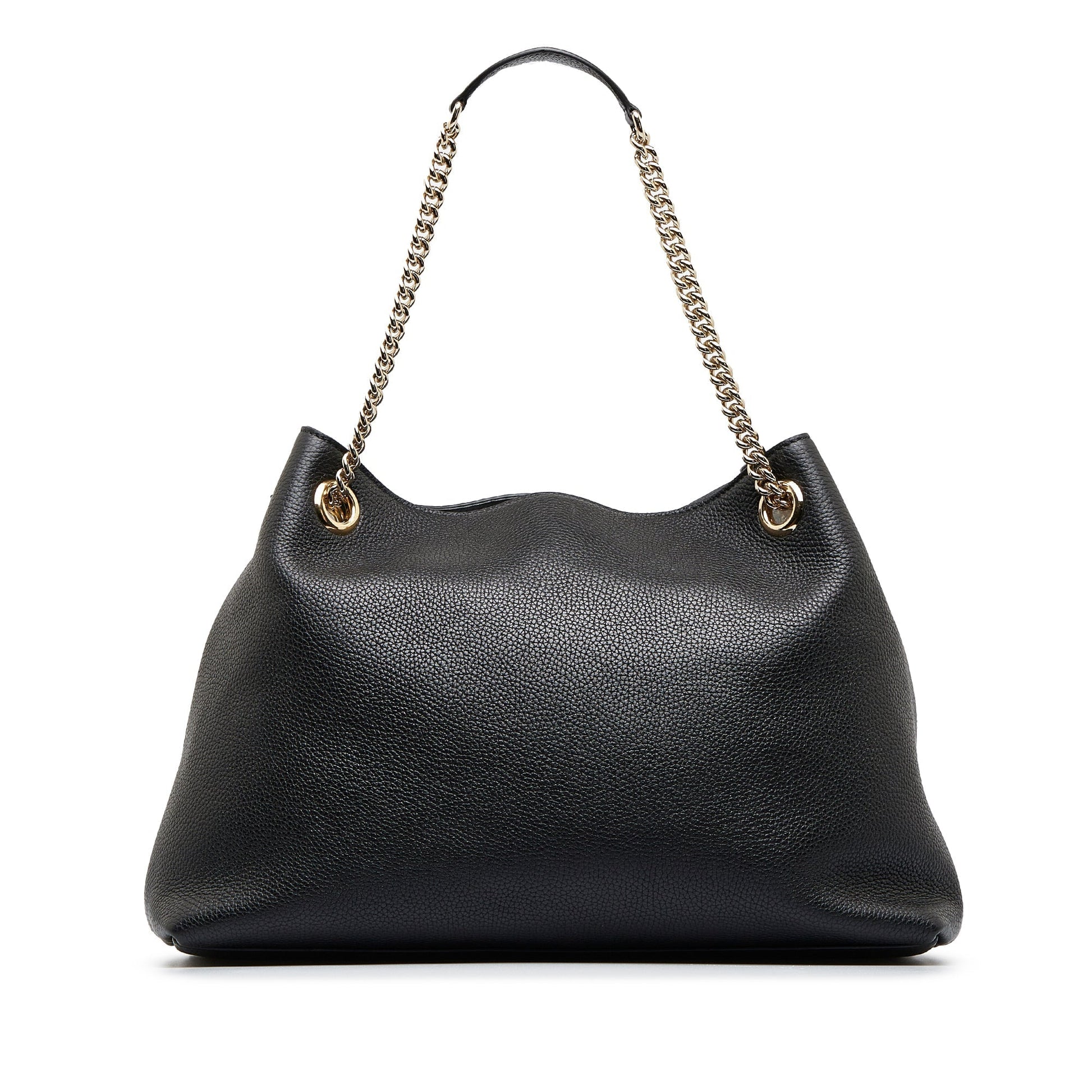 Gucci Soho Black Leather Chain Tote