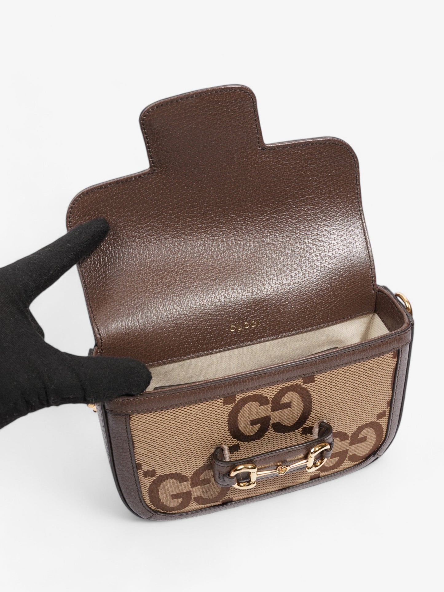 Gucci Horsebit 1955 GG Supreme / Brown Fabric Mini