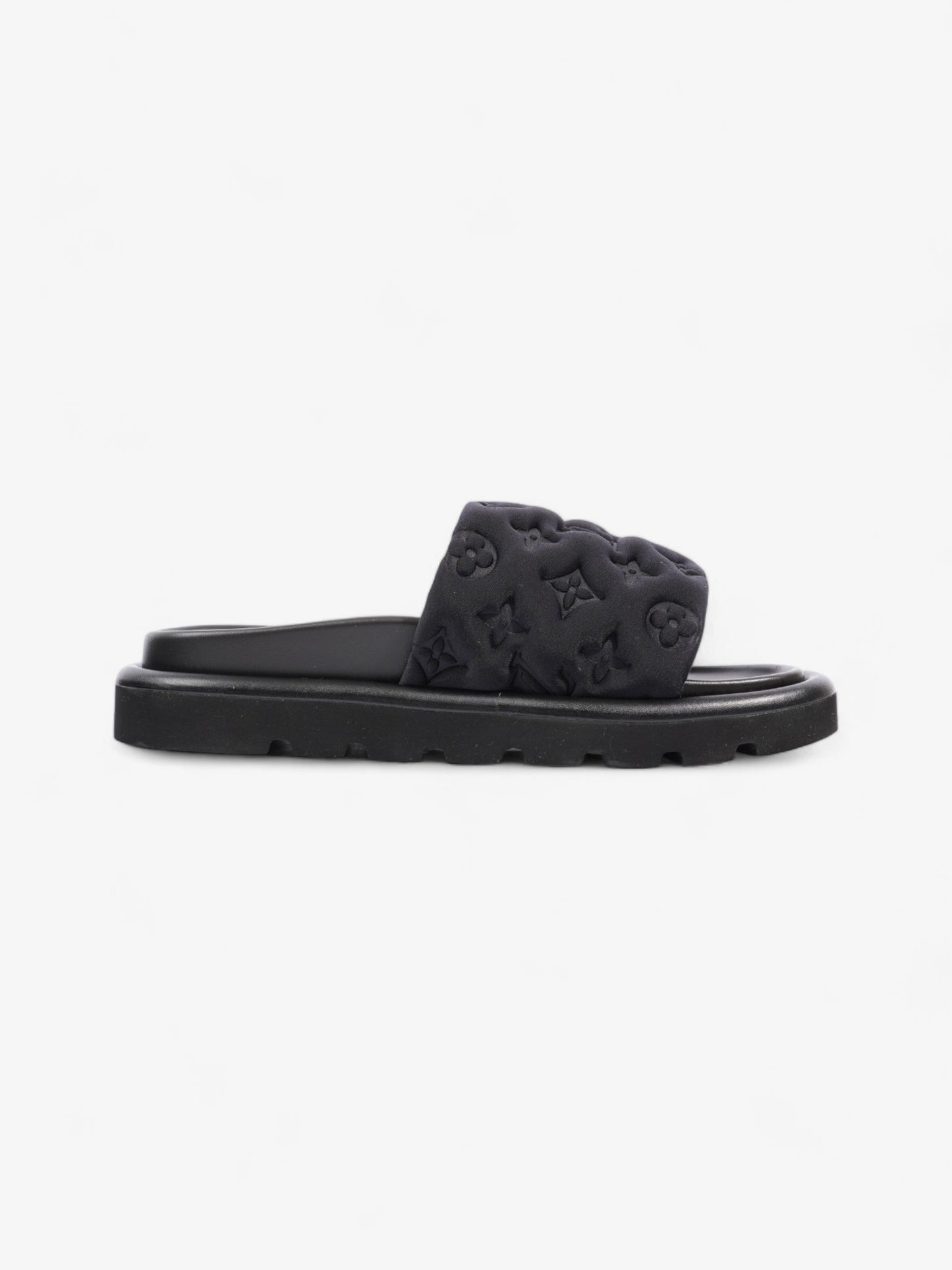 Louis Vuitton Pool Slides Black Neoprene EU 38 UK 5