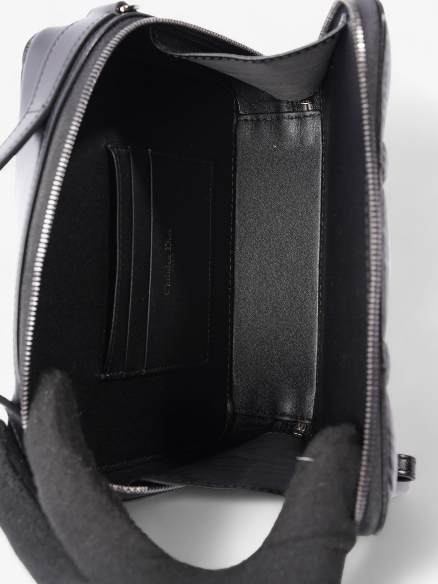 Christian Dior Caro Box Bag Black Calfskin Leather