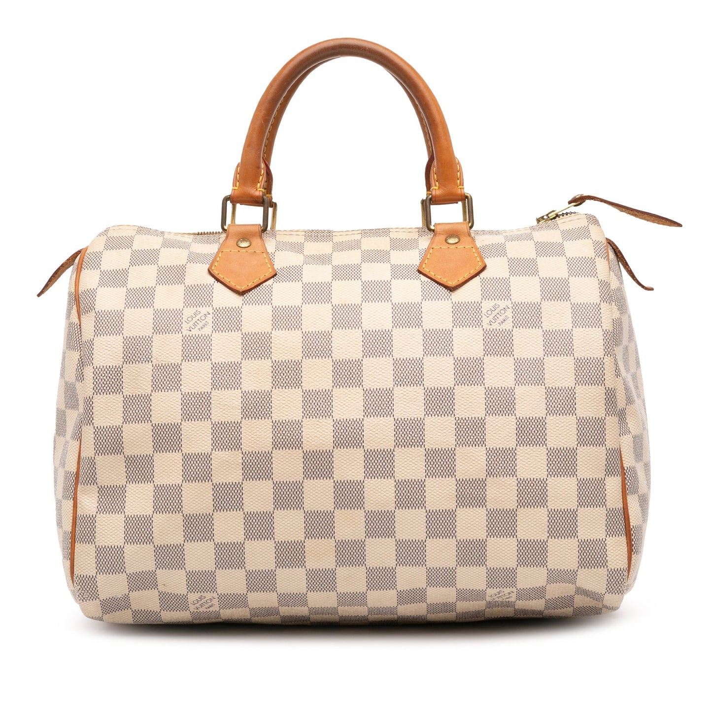 White Louis Vuitton Damier Azur Speedy 30 Boston Bag