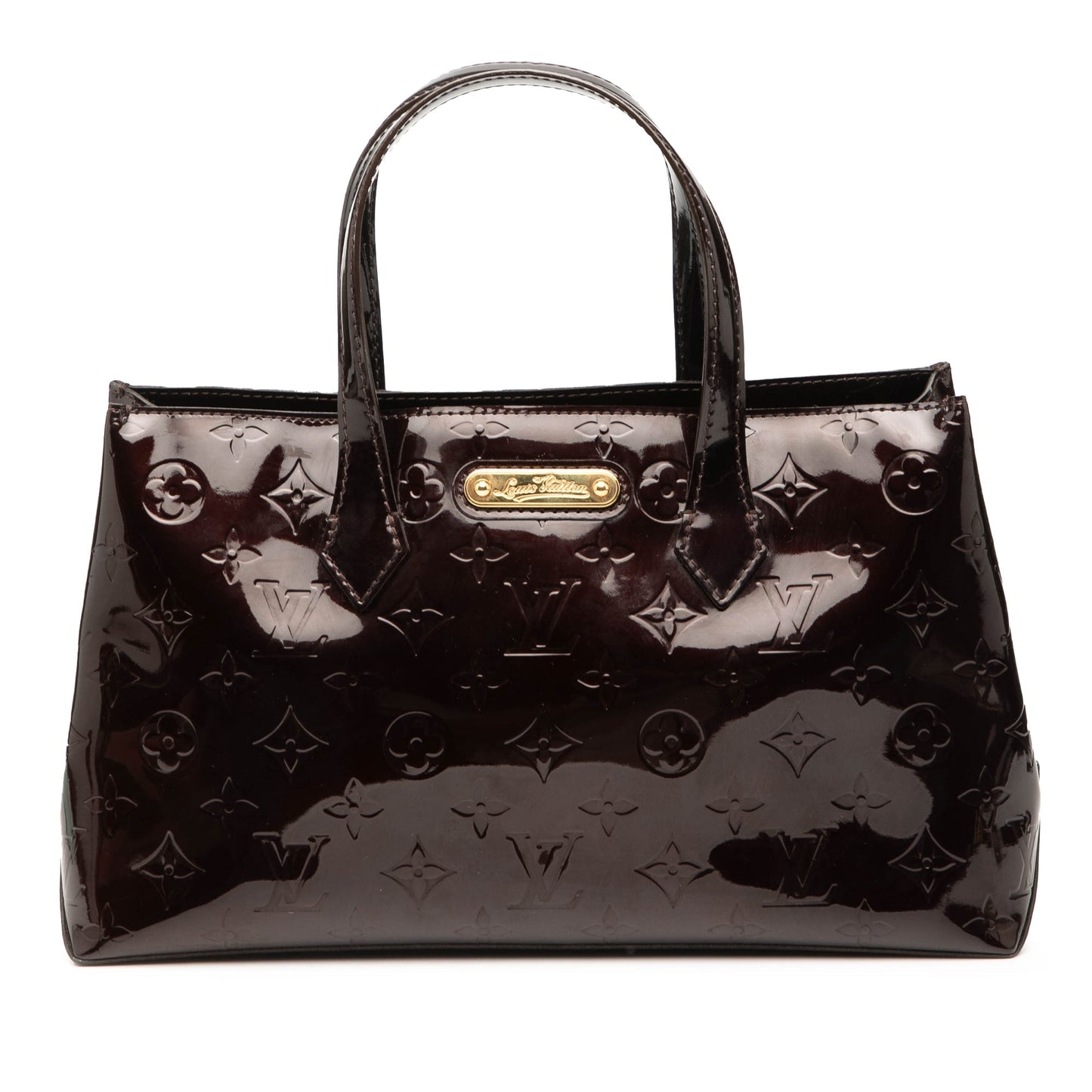 Purple Louis Vuitton Monogram Vernis Wilshire PM Handbag