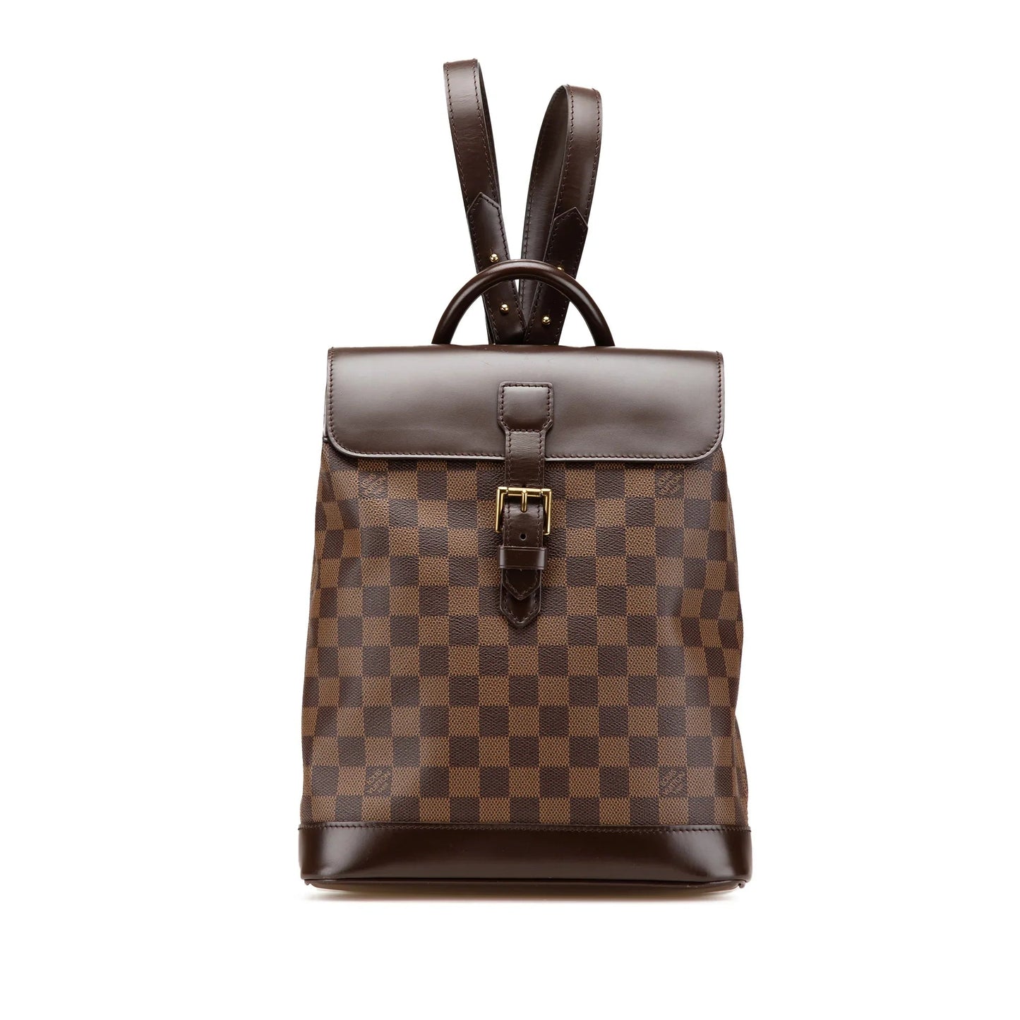Brown Louis Vuitton Damier Ebene Soho Backpack