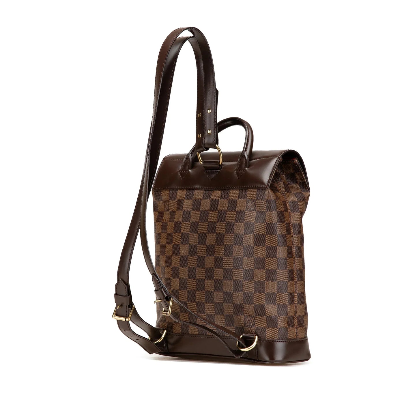 Brown Louis Vuitton Damier Ebene Soho Backpack