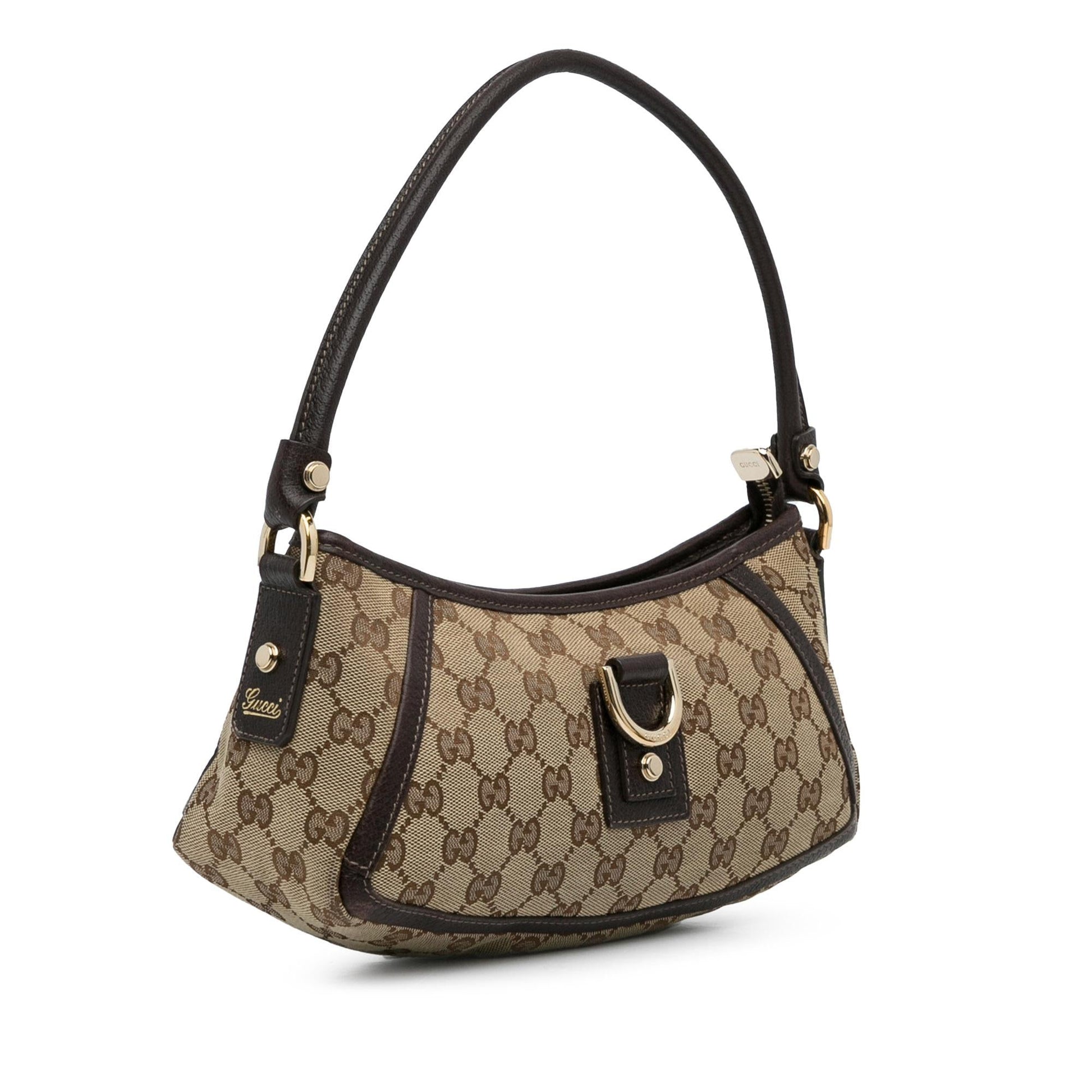 Gucci Pochette Baguette Canvas Handbag