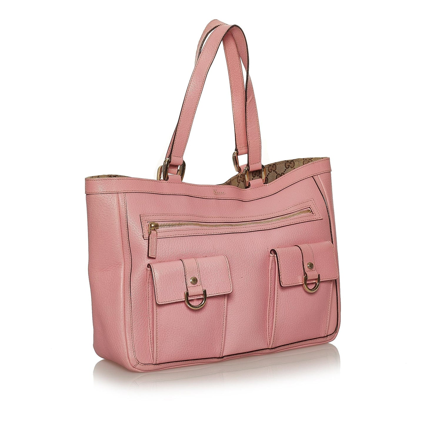 Gucci Abbey Iris Leather Tote Bag (SHG-37220)