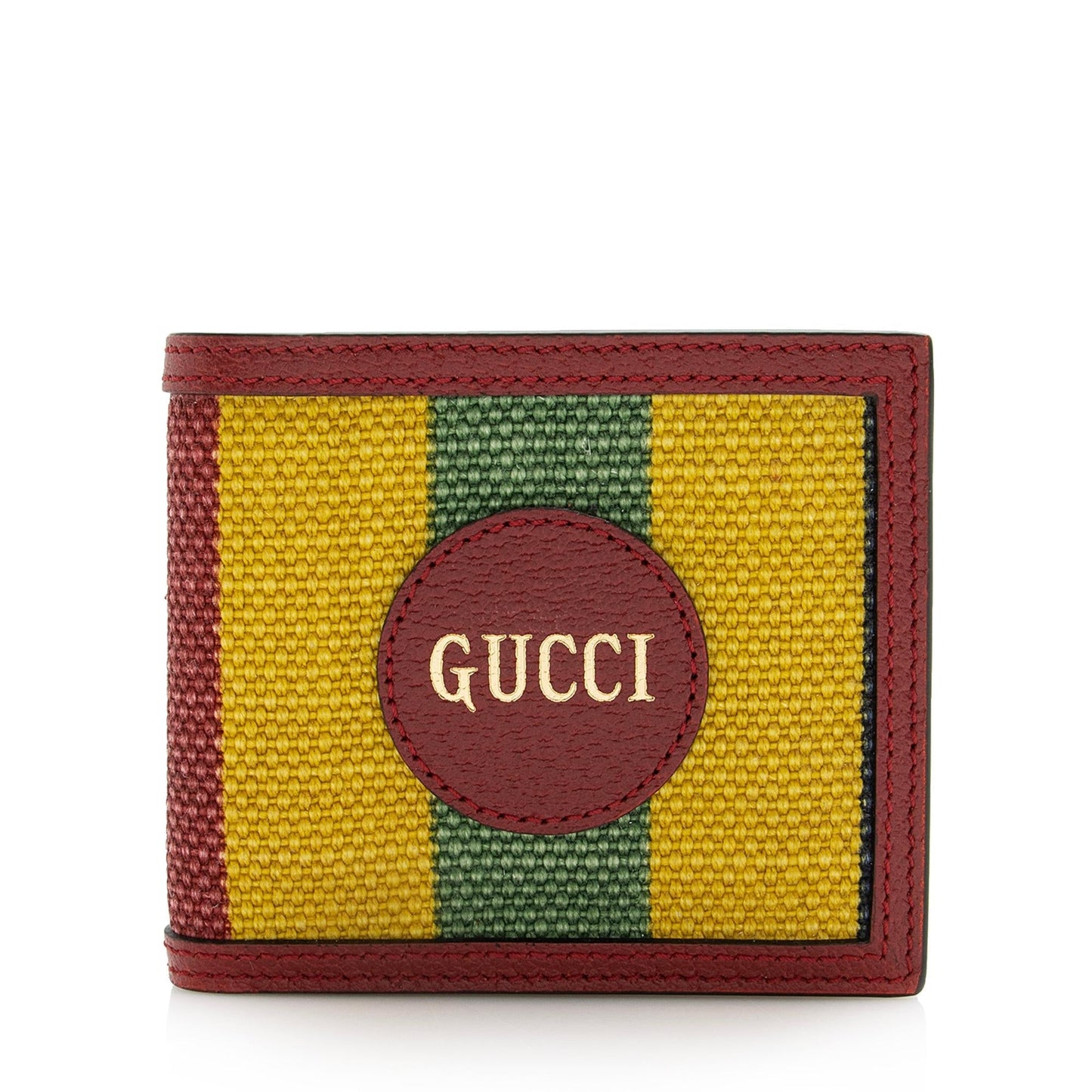 Gucci Baiadera Striped Canvas Bi-Fold Wallet (SHF-22845)