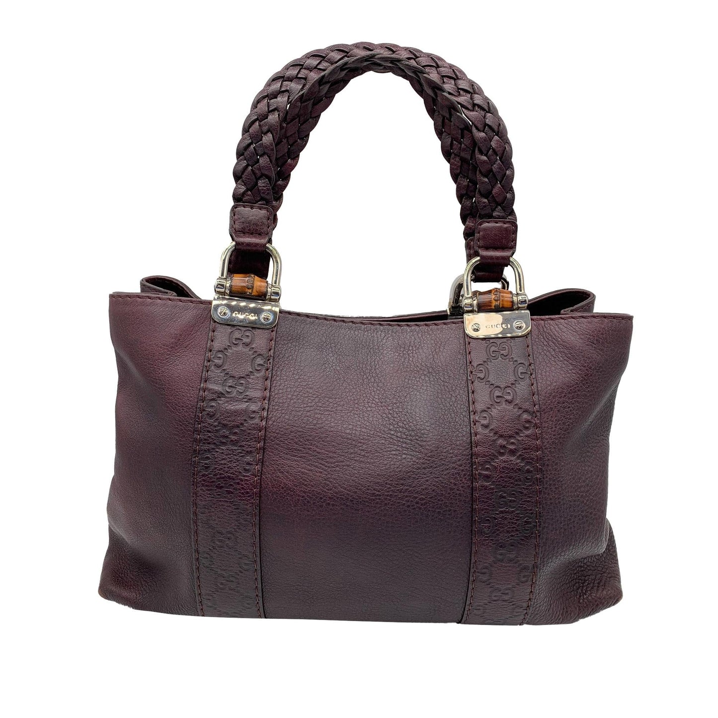 Gucci Bamboo Bar Leather Tote Bag (SHG-36986)