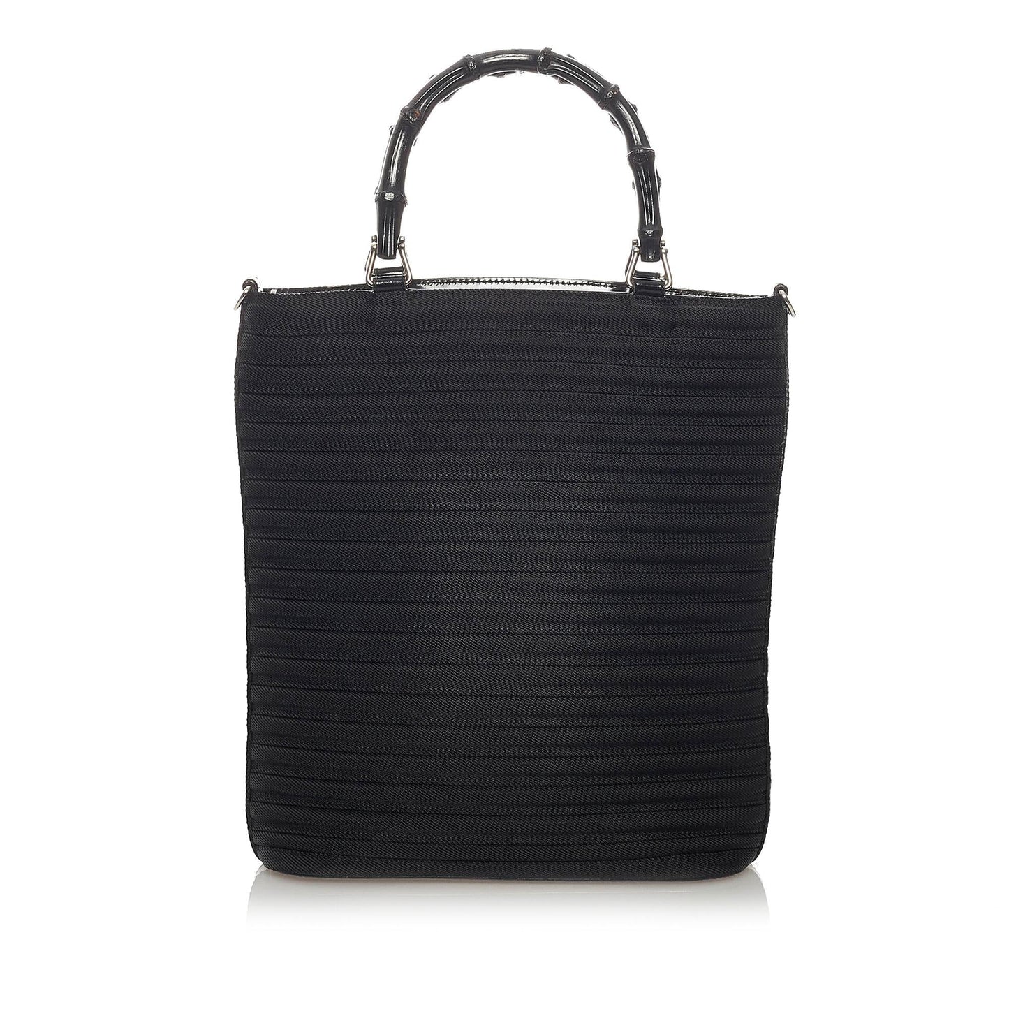 Gucci Bamboo Canvas Satchel (SHG-29171)