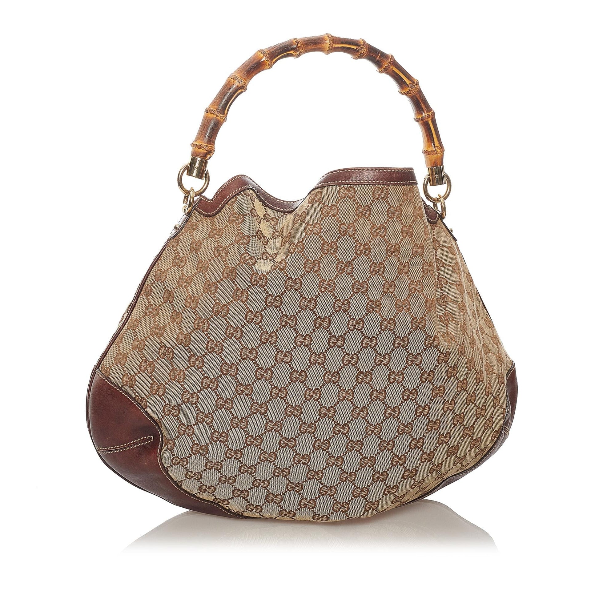 Gucci Bamboo Canvas Satchel