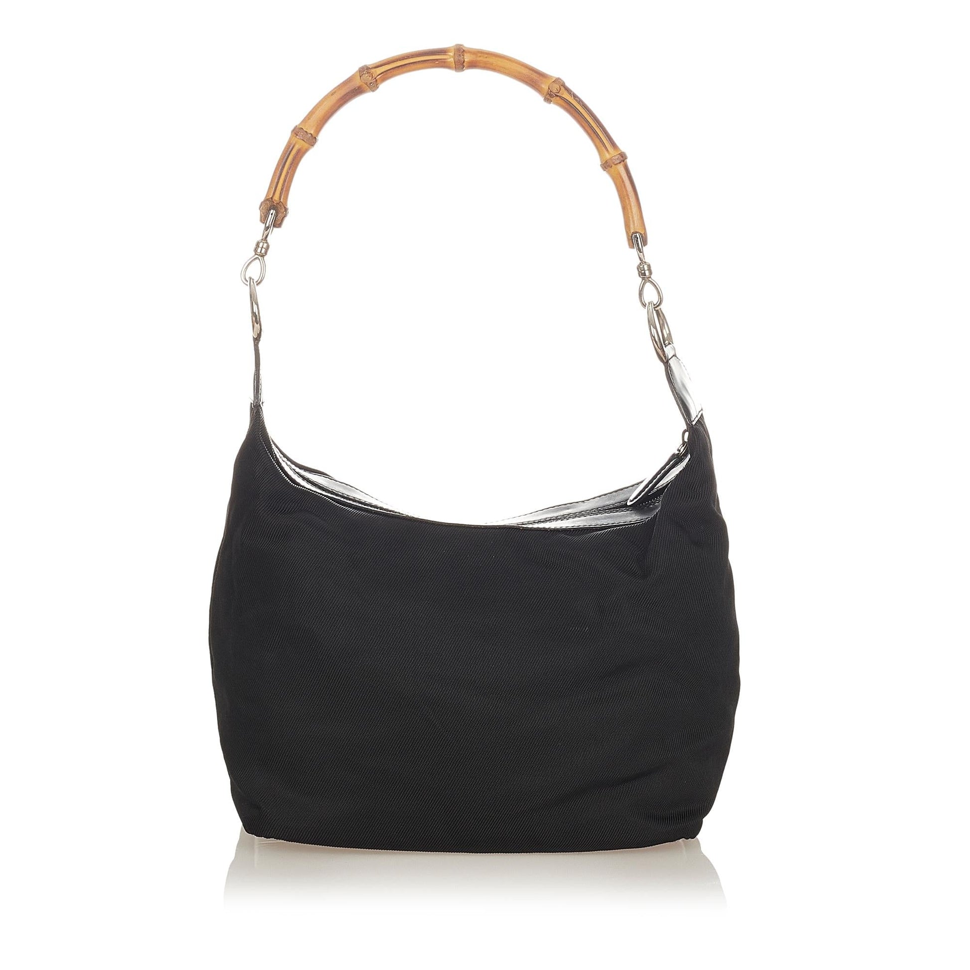 Gucci Bamboo Nylon Shoulder Bag