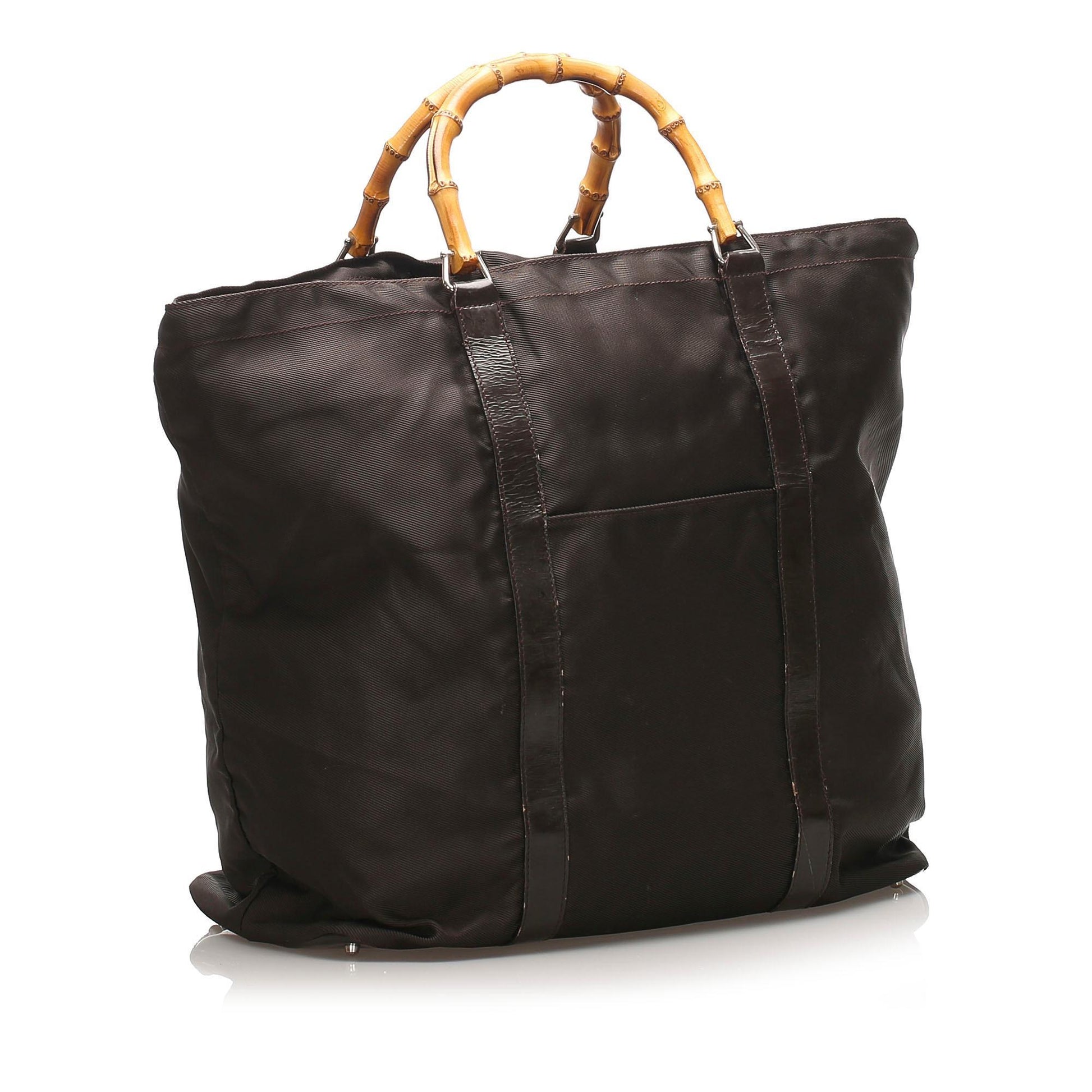 Gucci Bamboo Nylon Tote Style 2