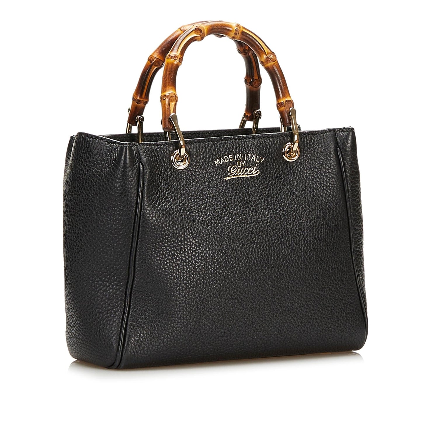 Gucci Bamboo Shopper Leather Handbag (SHG-35966)