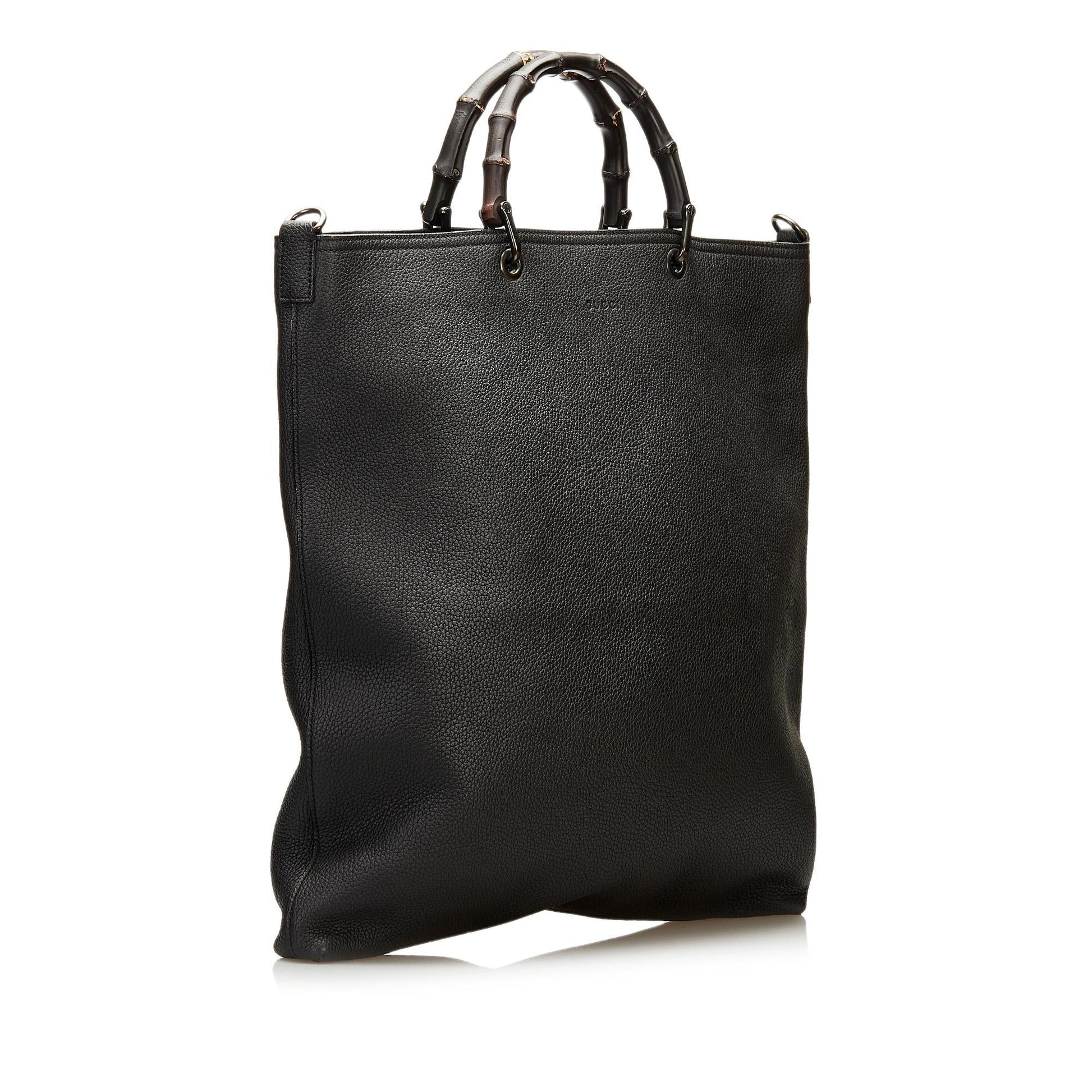 Gucci Bamboo Shopper Leather Satchel (SHG-36139)