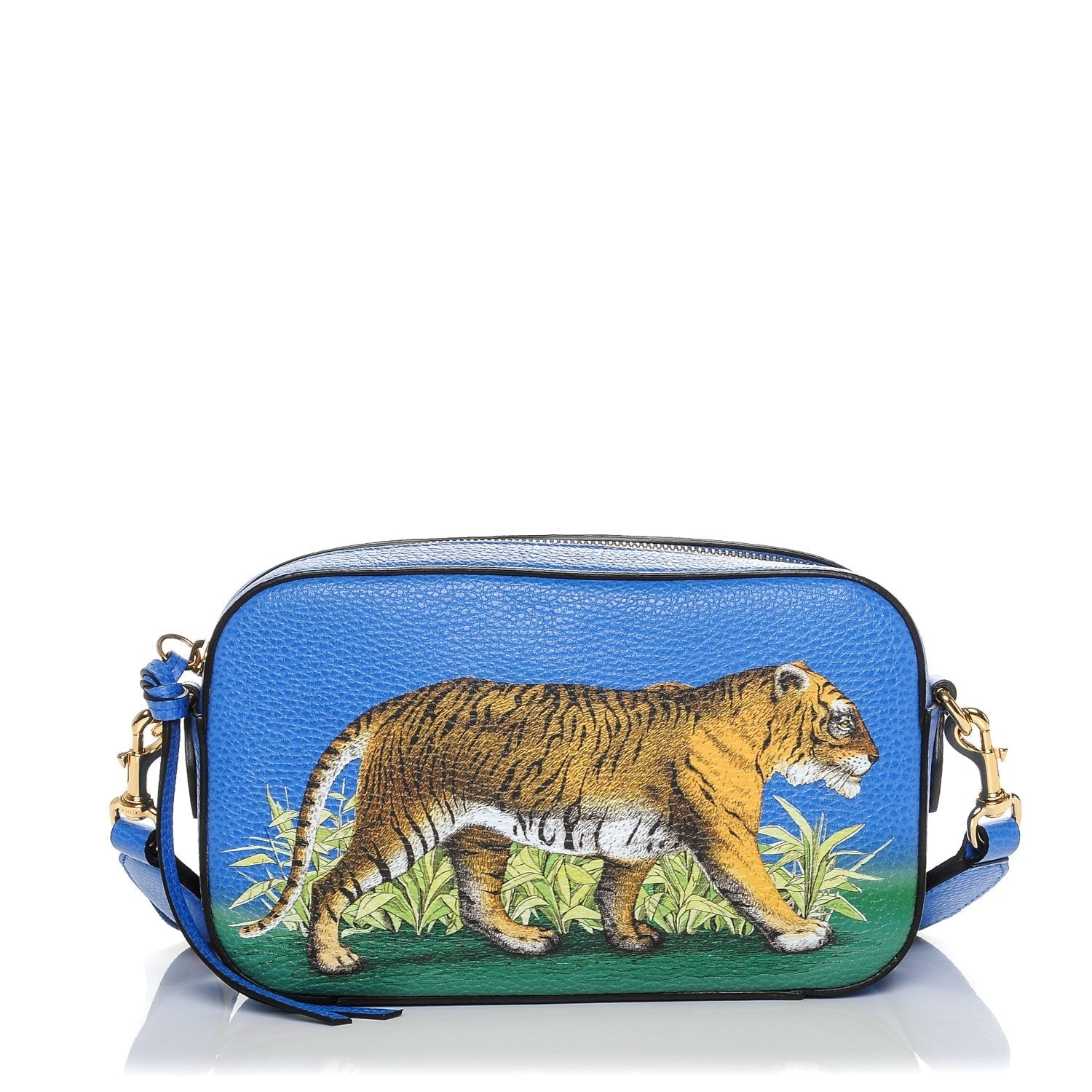 Gucci Caro Leather Canvas Crossbody