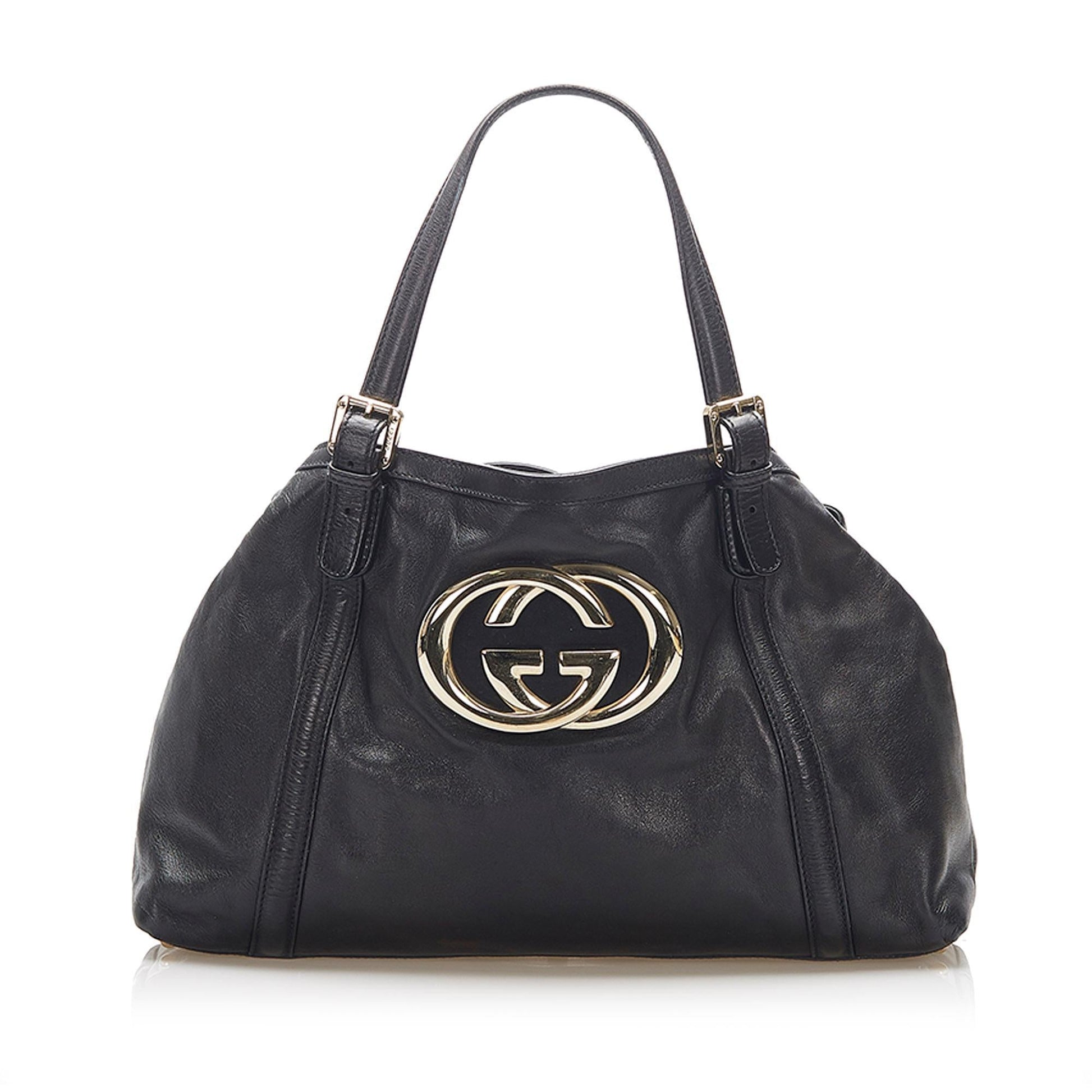 Gucci Leather Monogram Tote Style 11