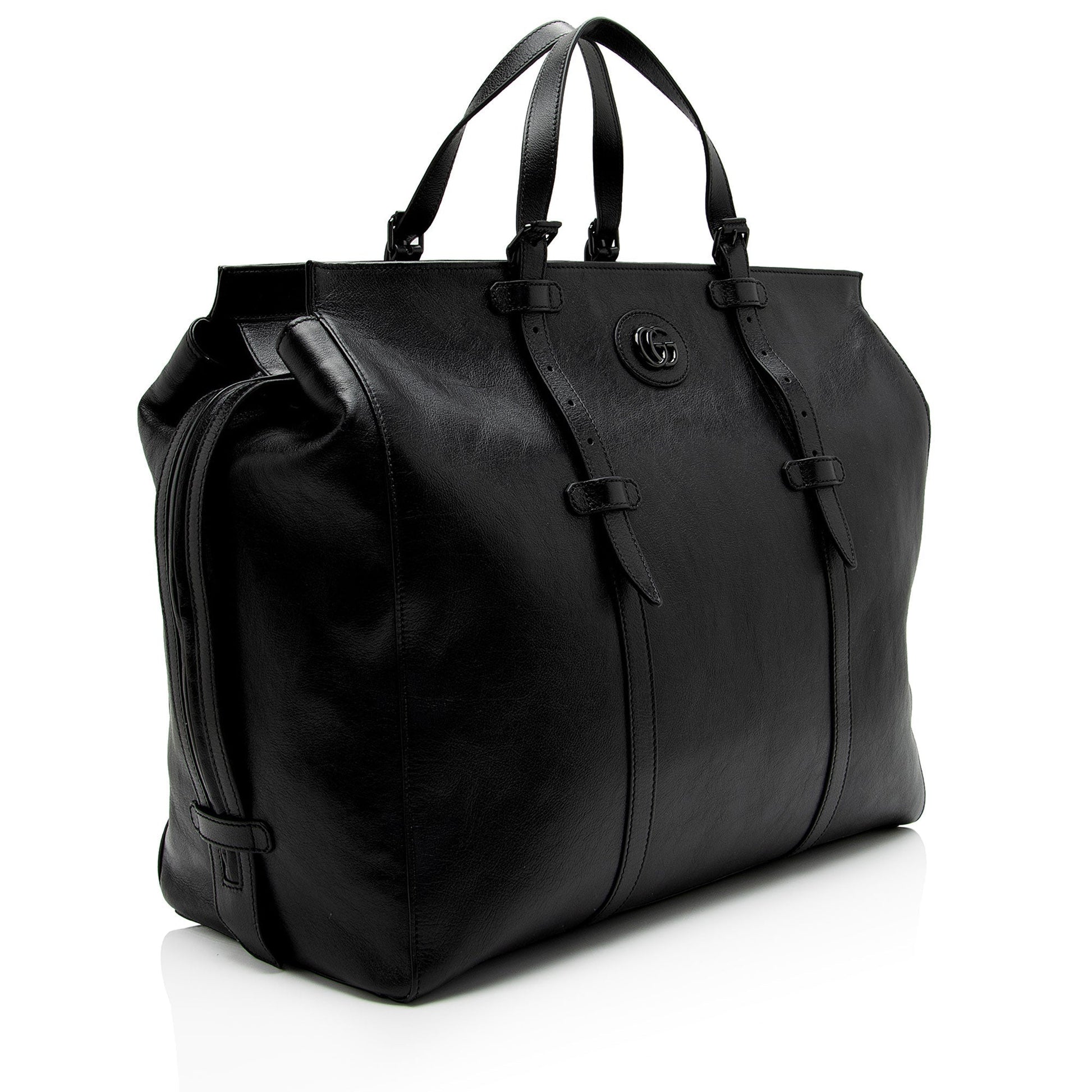 Gucci Leather Canvas Tote
