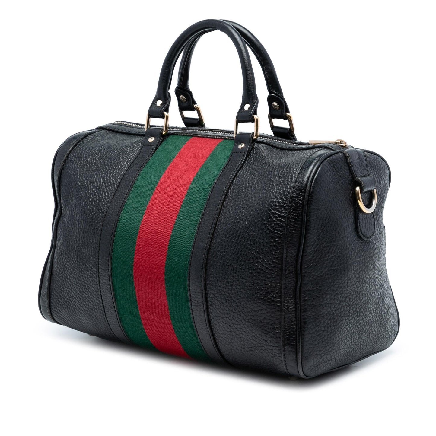 Gucci Calfskin Web Joy Boston Bag