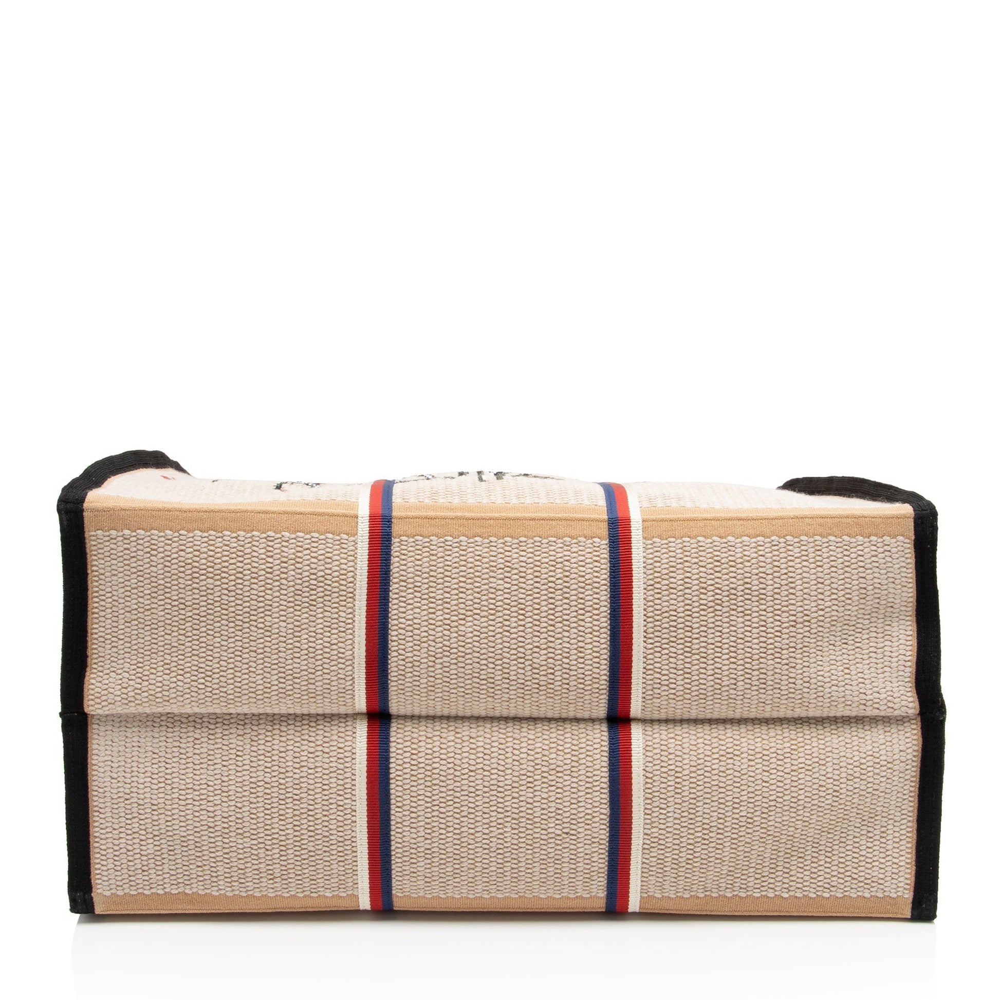 Gucci Nylon Leather Canvas Tote