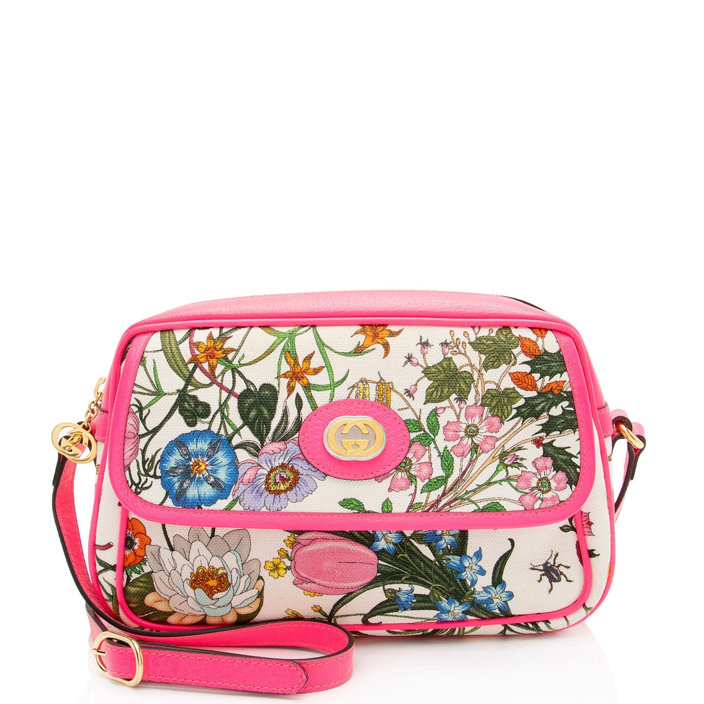 Gucci Canvas Flora Shoulder Bag