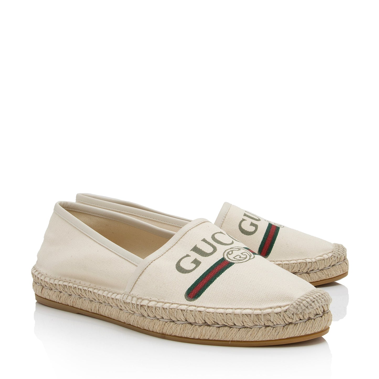 Gucci Canvas Interlocking G Logo Espadrilles - Size 10 / 40 (SHF-o88yIa)
