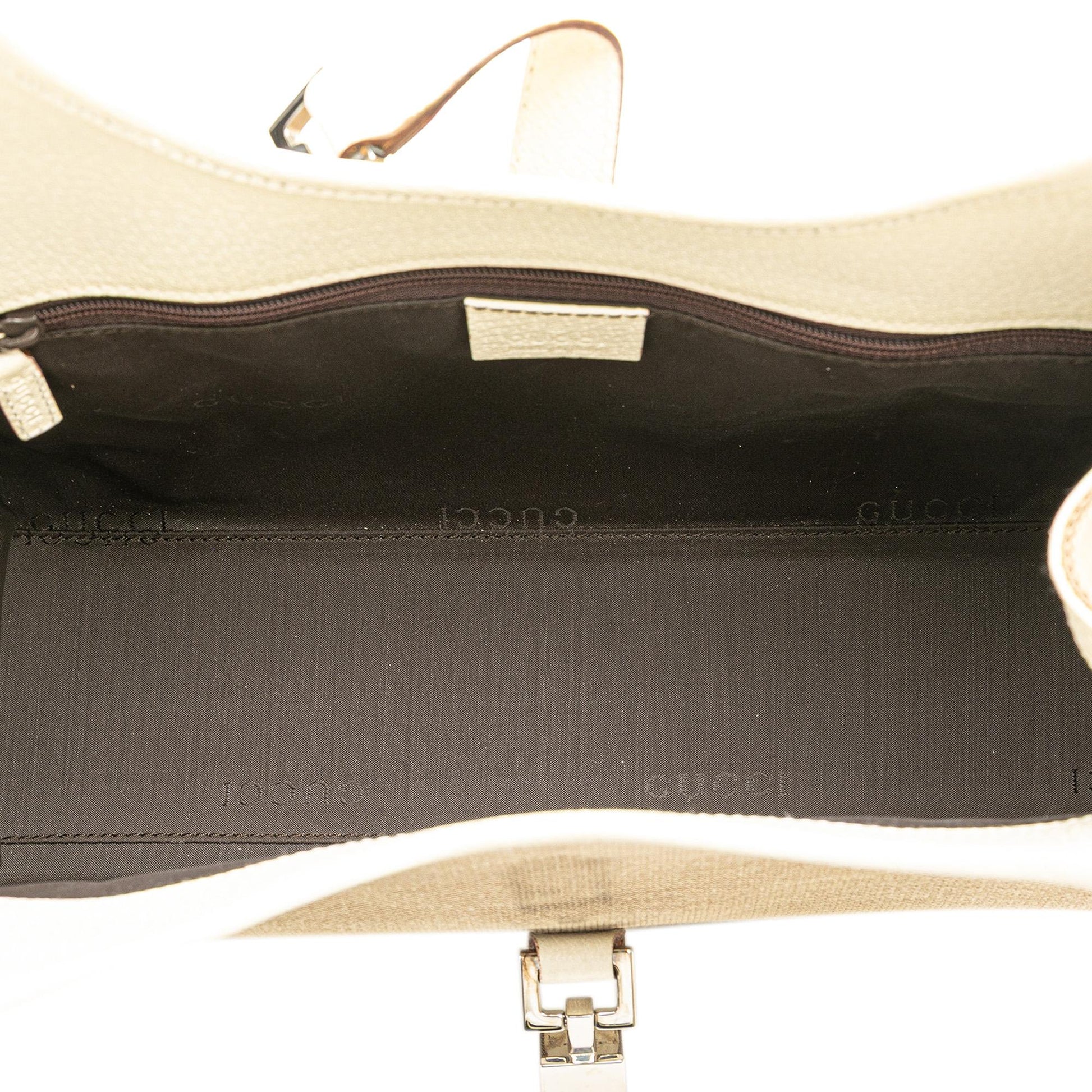 Gucci Canvas Jackie Bardot Shoulder Bag