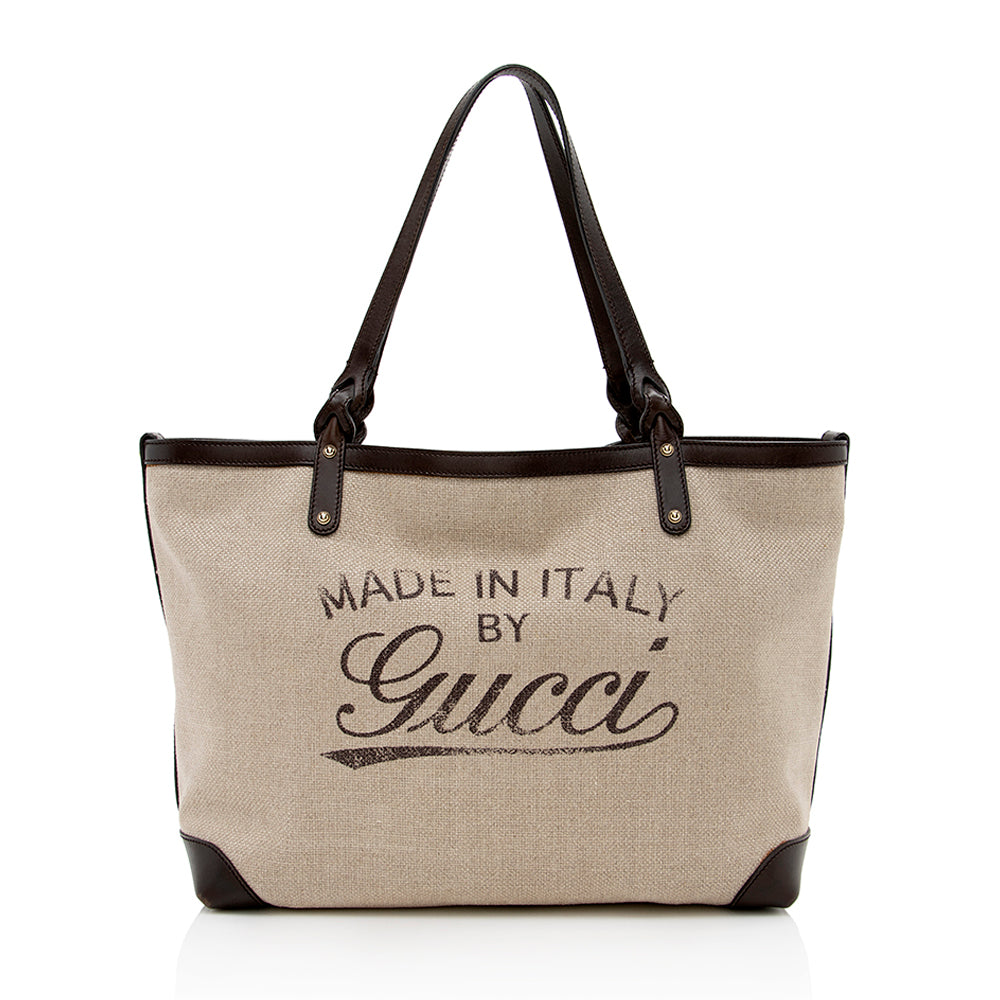Gucci Leather Canvas Tote Style 59