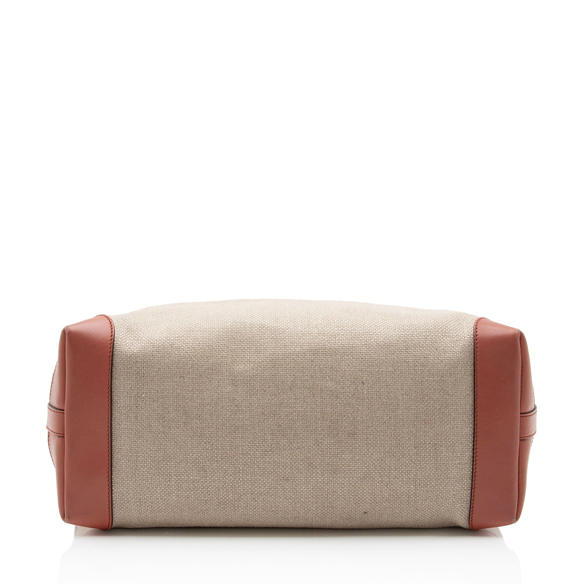 Gucci Pochette Leather Canvas Tote