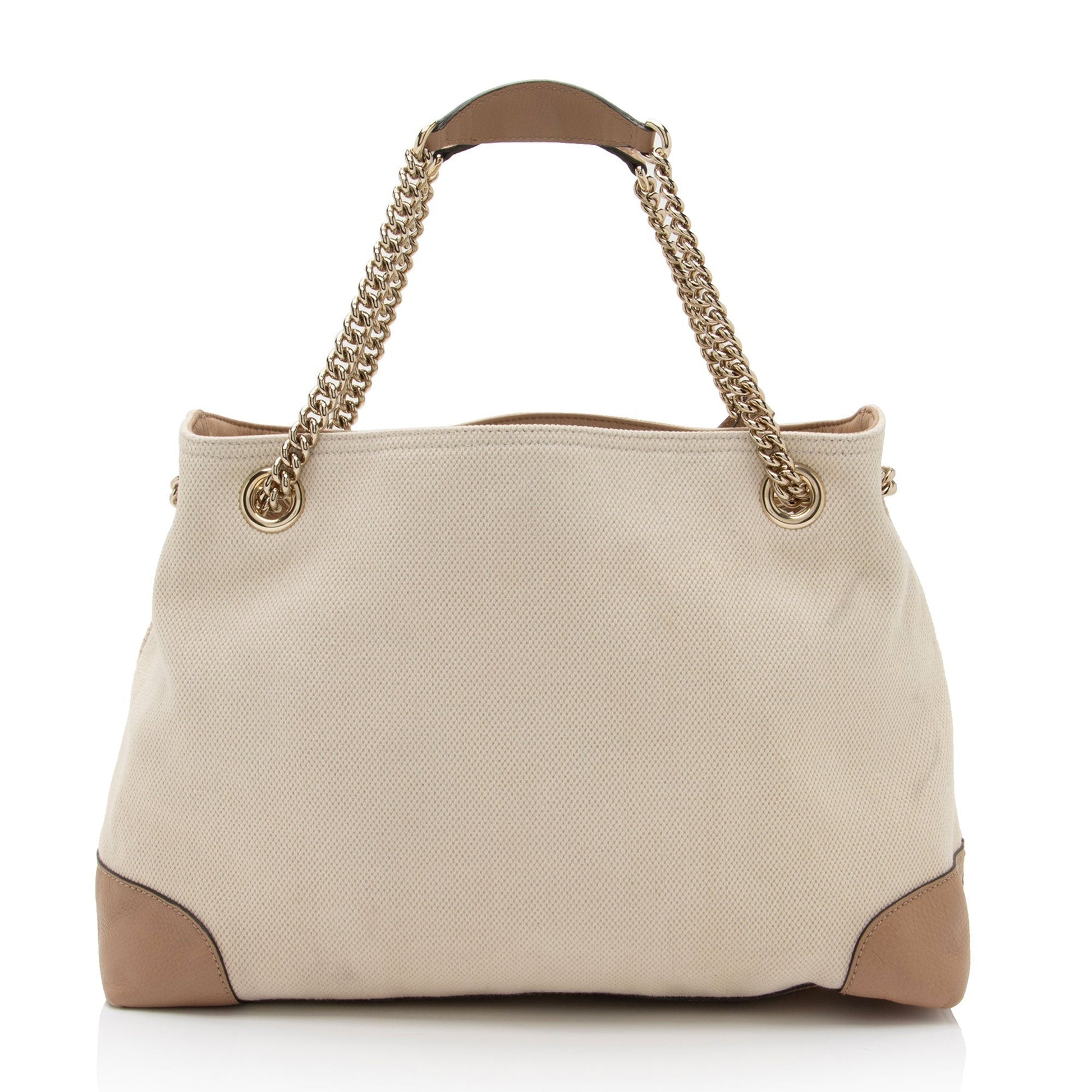 Gucci Leather Canvas Shoulder Bag