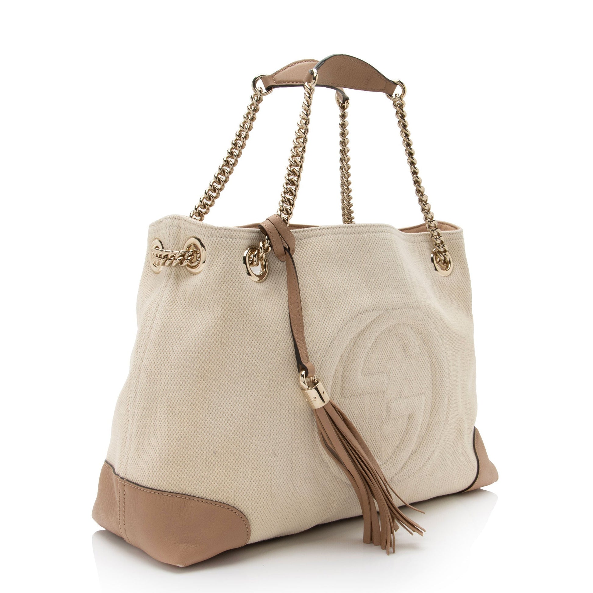 Gucci Leather Canvas Shoulder Bag
