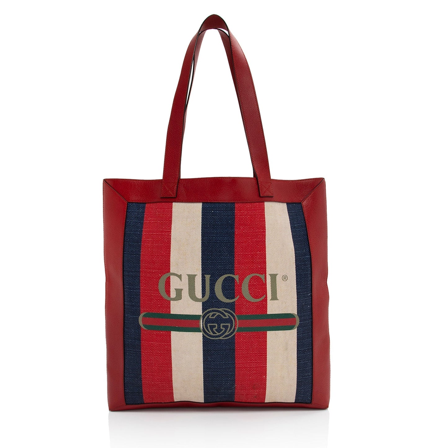 Gucci Leather Canvas Tote