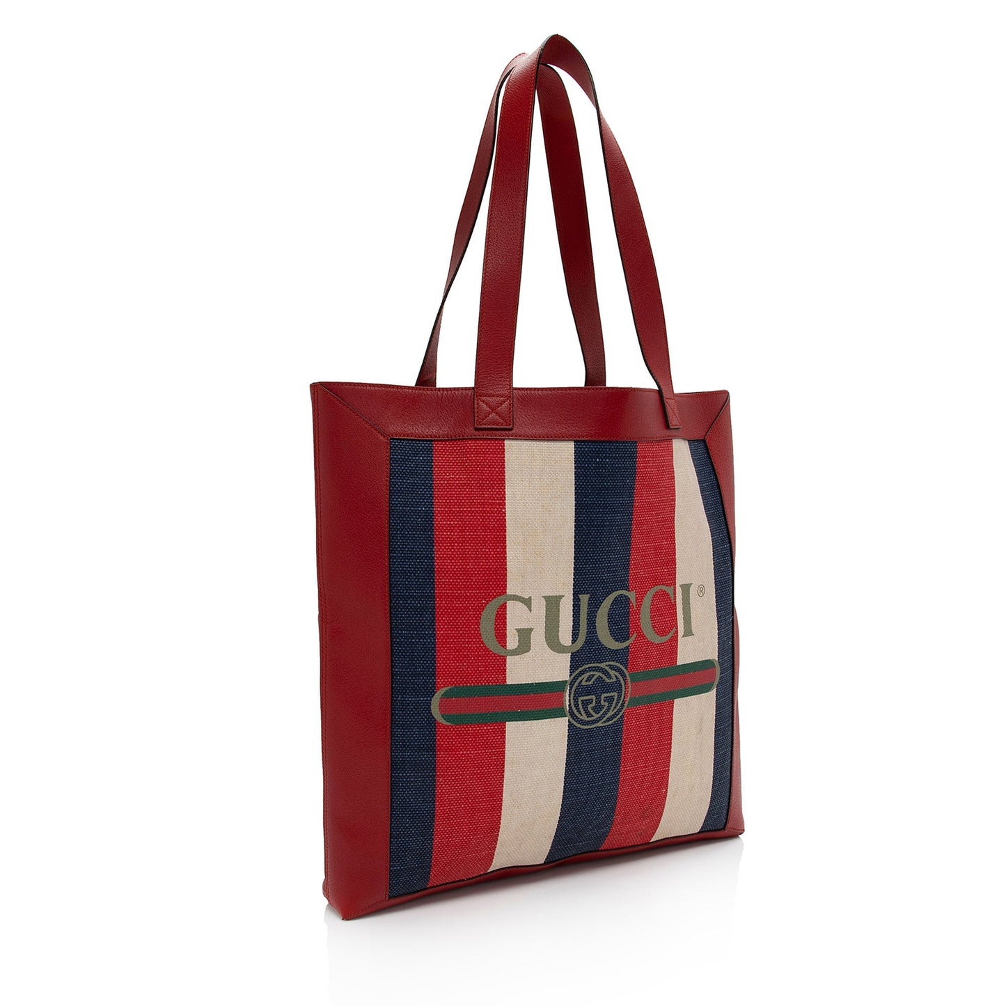 Gucci Leather Canvas Tote