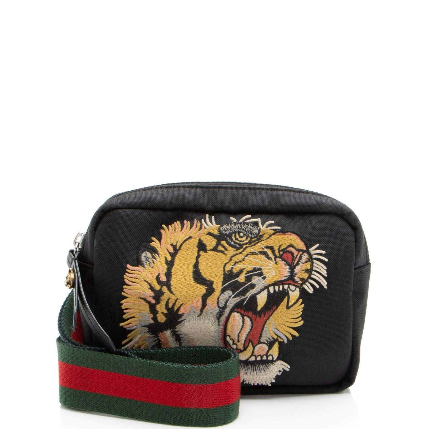 Gucci Nylon Leather Canvas Shoulder Bag