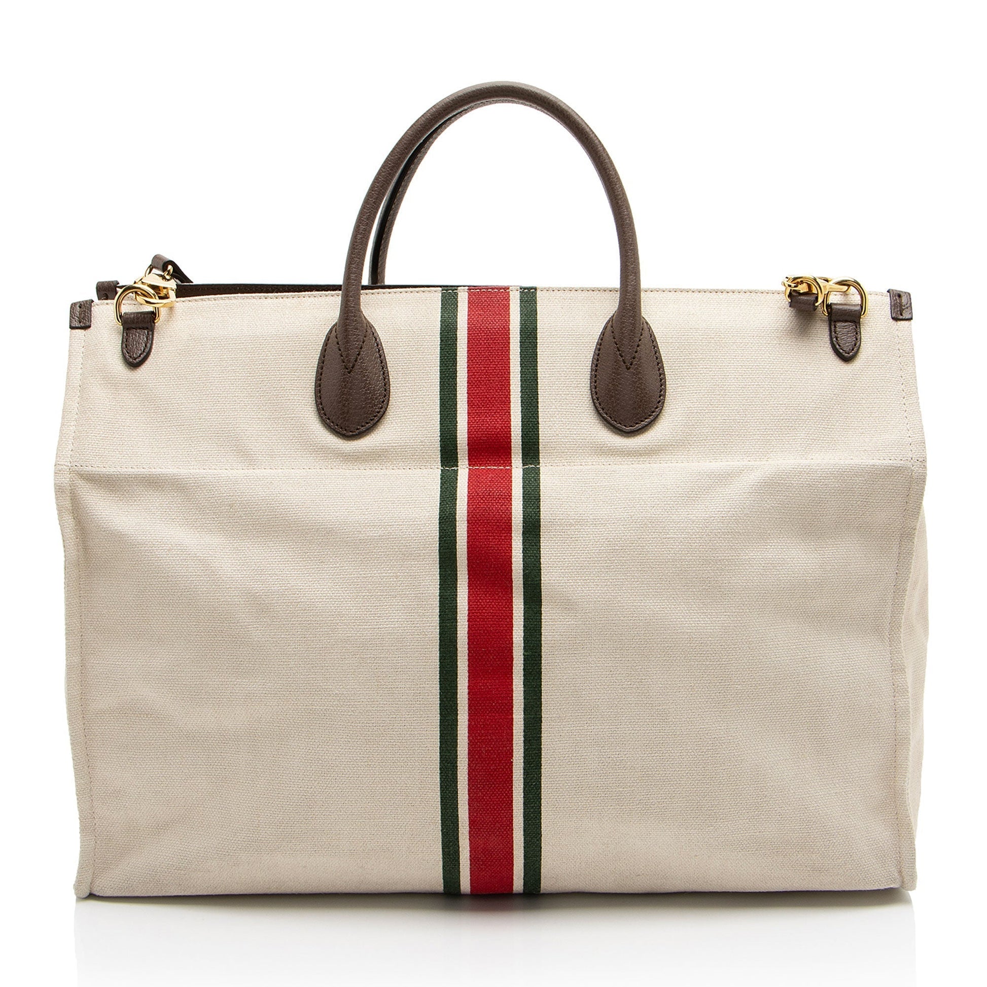 Gucci Leather Canvas Tote