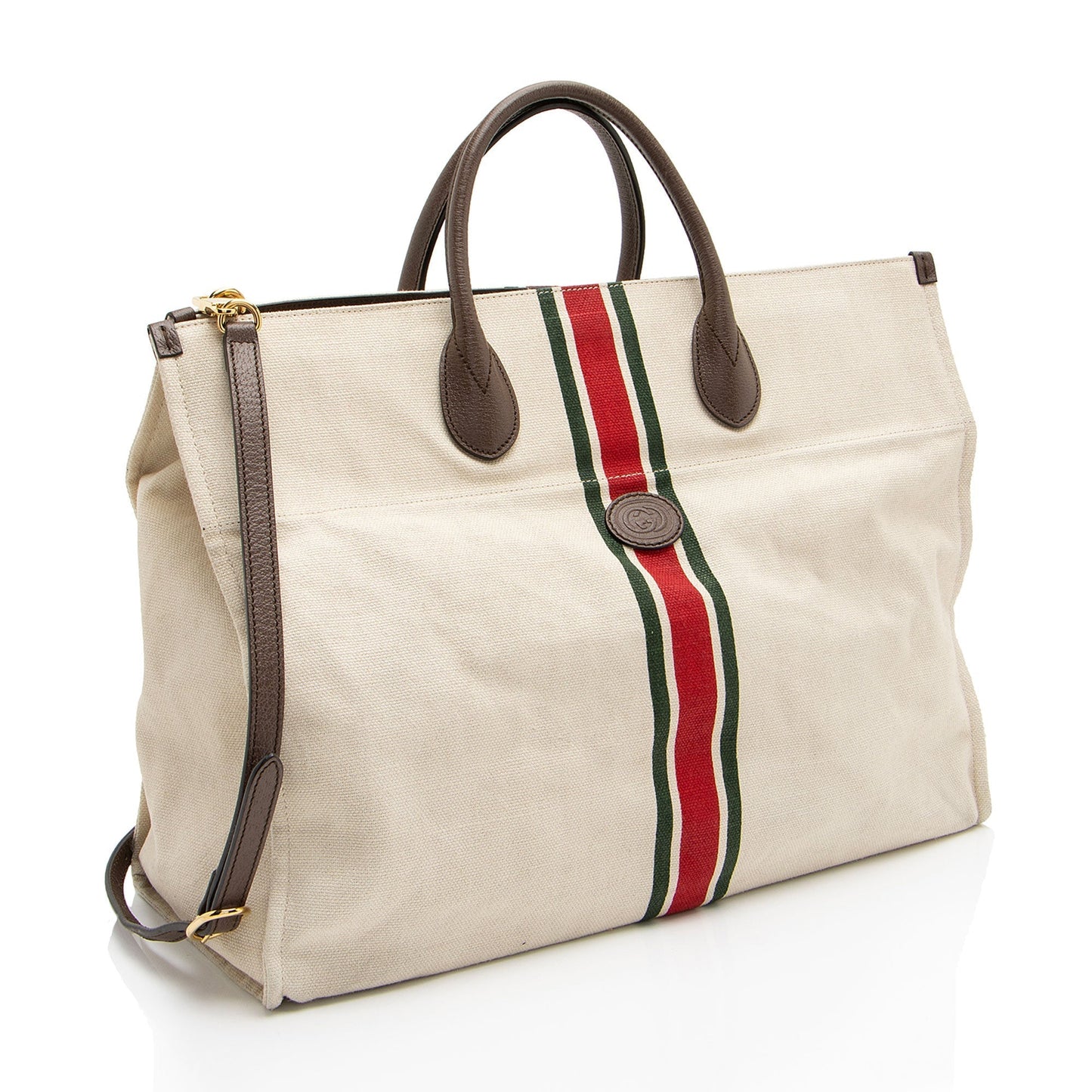 Gucci Leather Canvas Tote