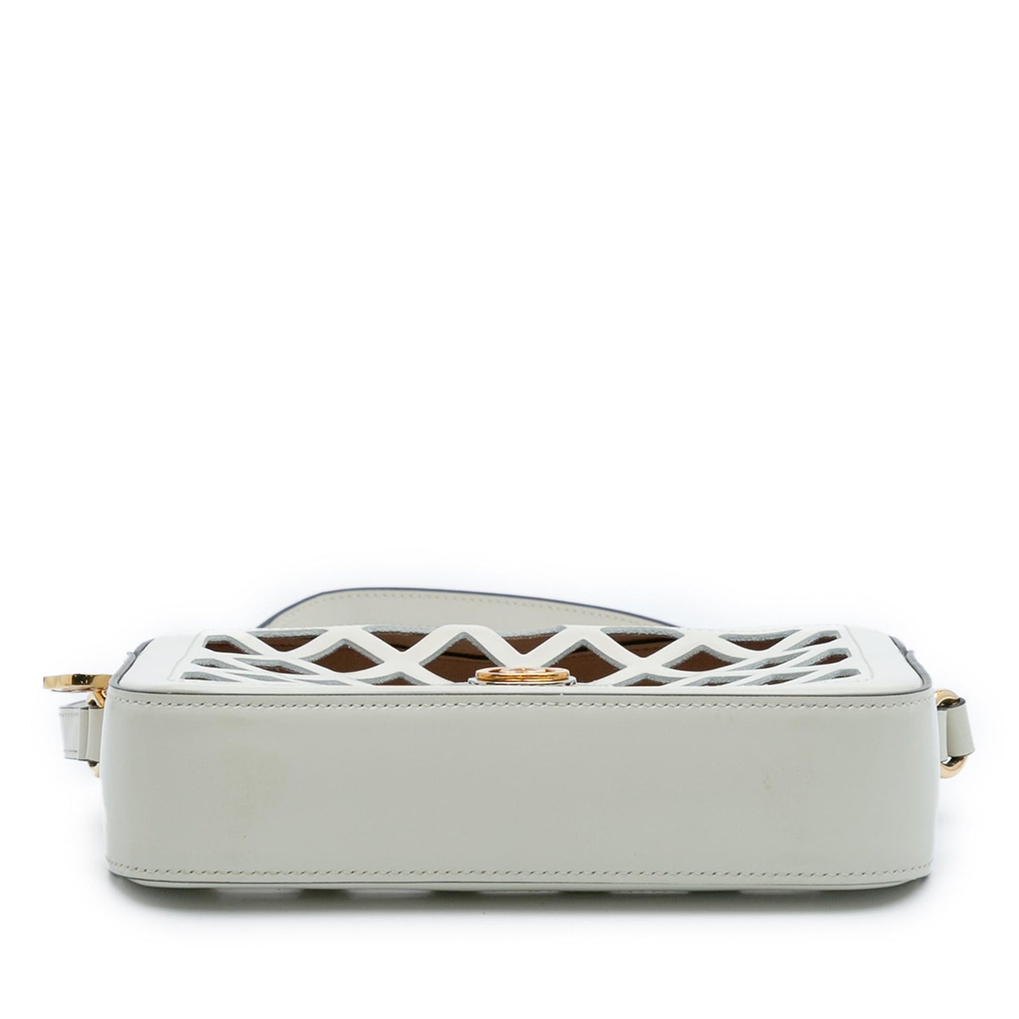 Gucci Cutout Leather and Flora Canvas Infinity Crossbody
