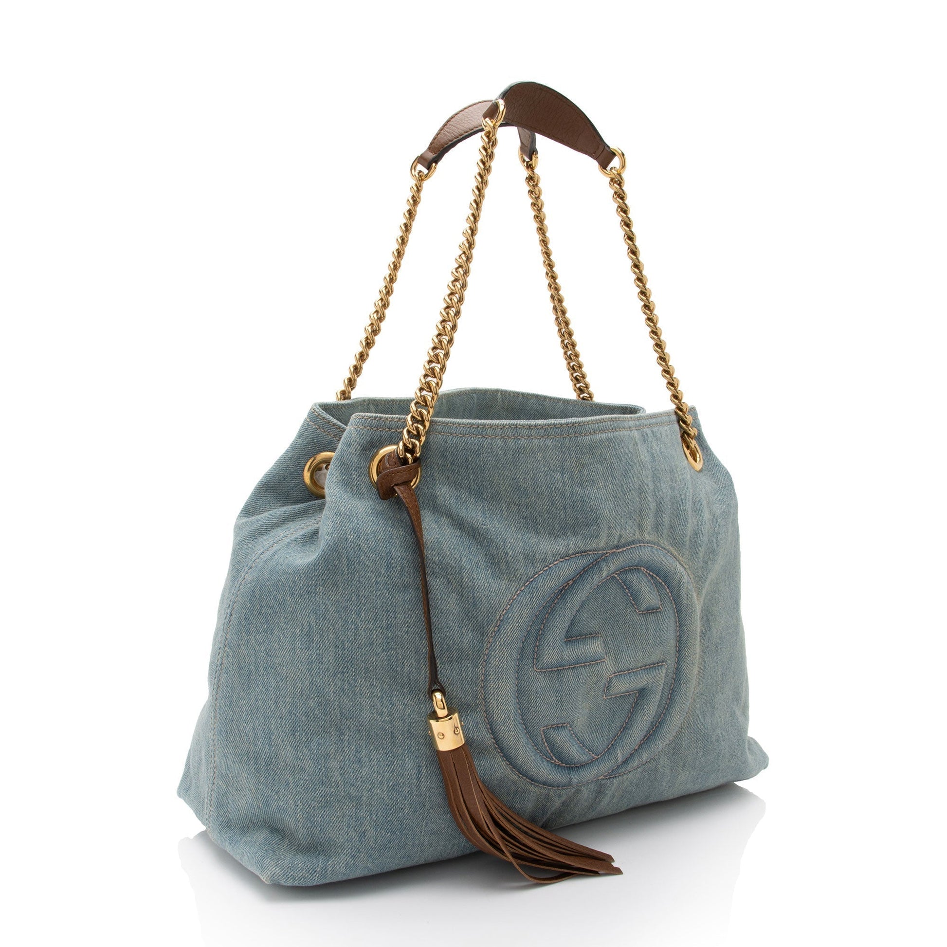 Gucci Leather Canvas Shoulder Bag