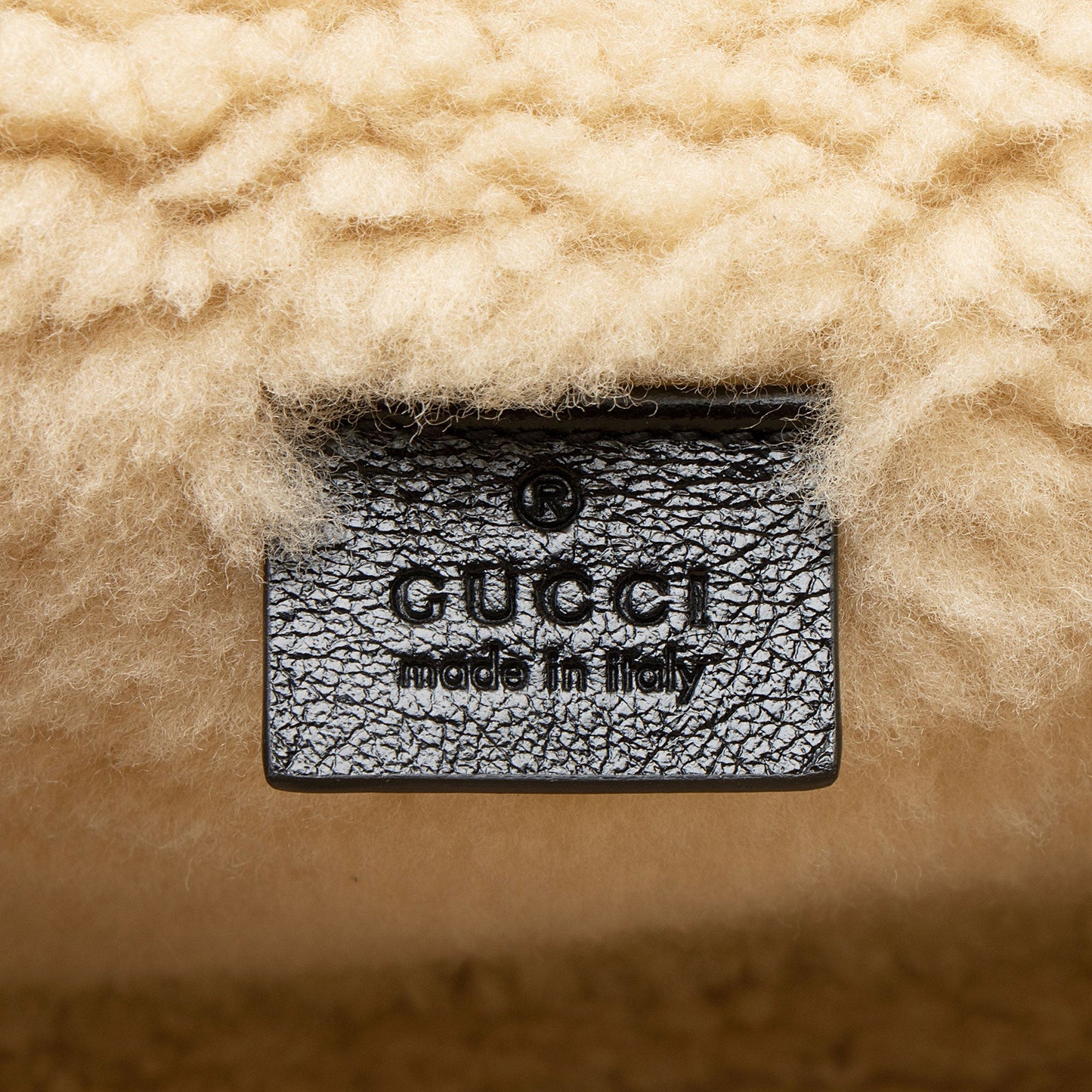 Gucci Diagonal Matelasse Leather Shearling GG Marmont Medium Flap Bag
