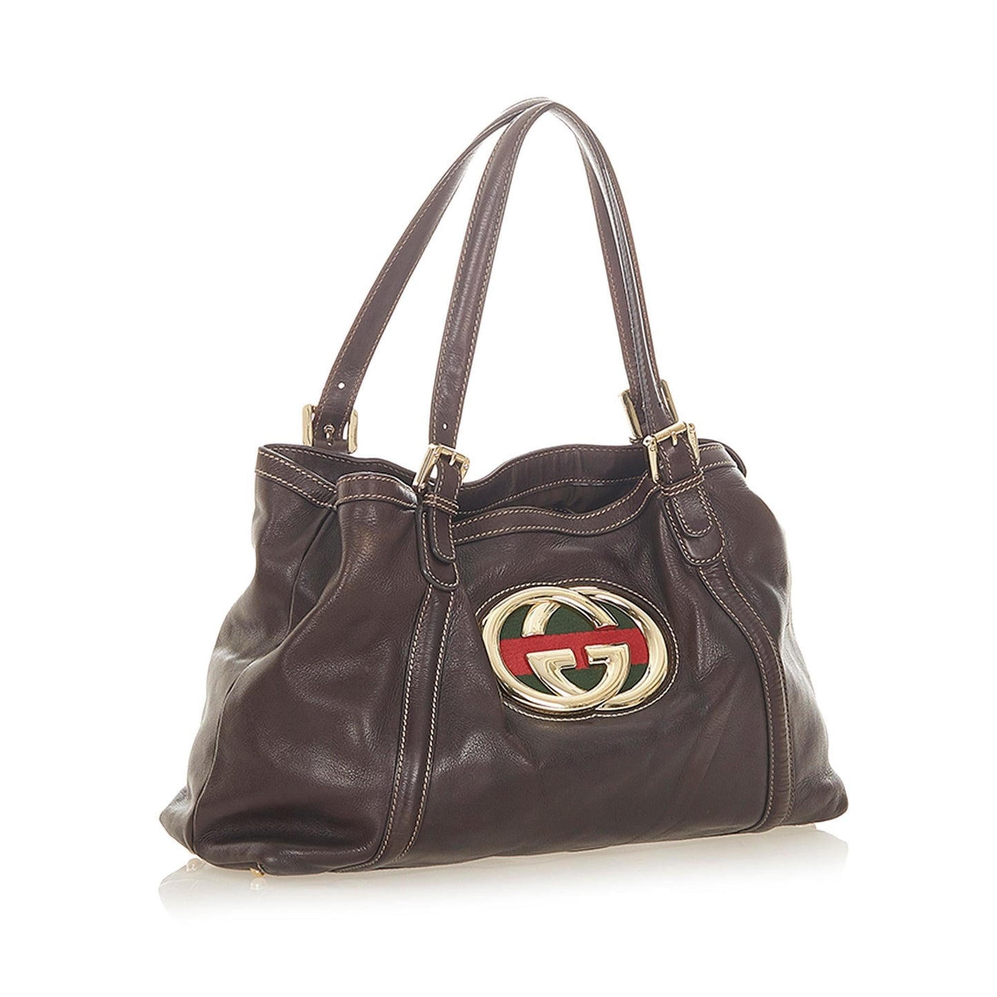 Gucci Leather Monogram Tote Style 2