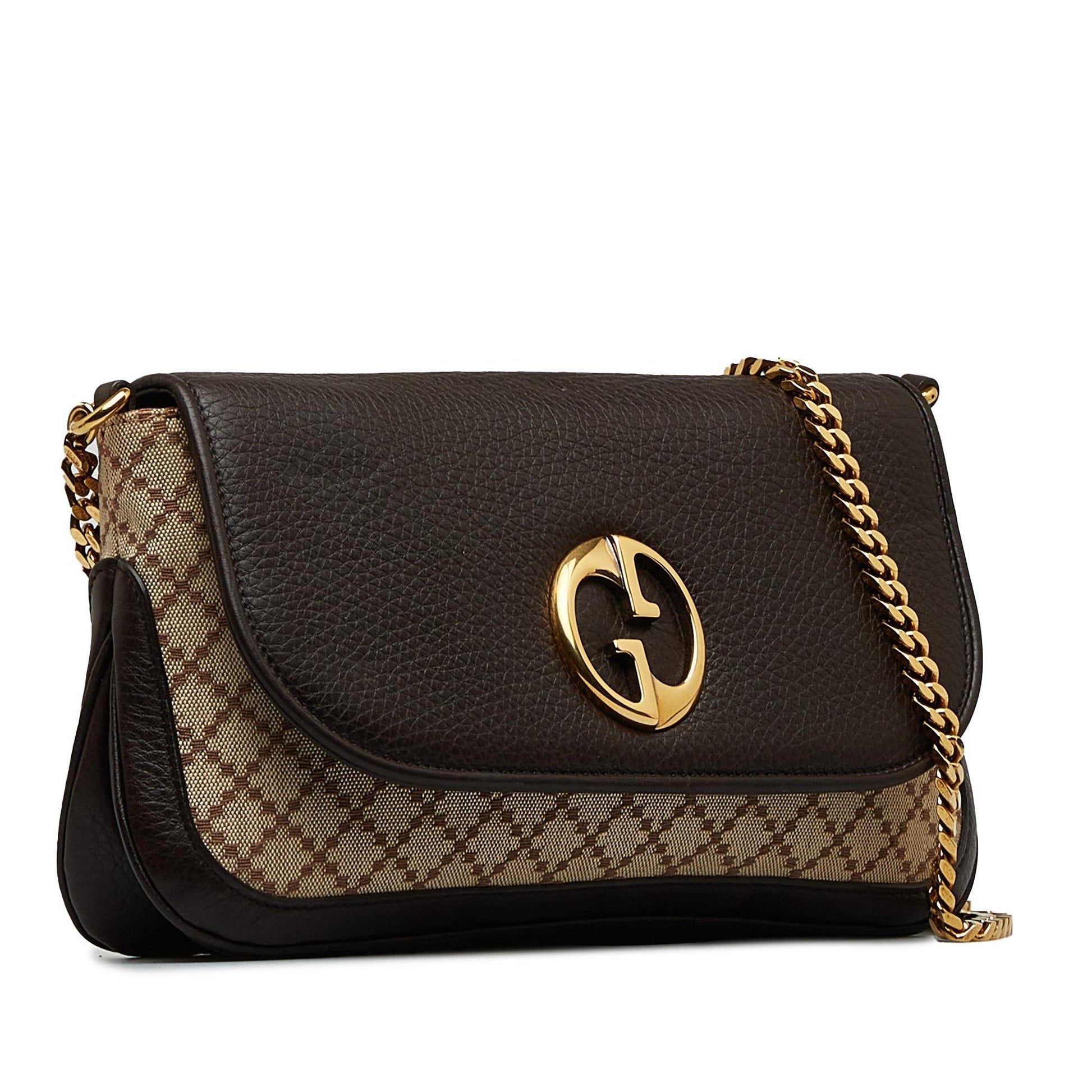 Gucci Chain Canvas Shoulder Bag